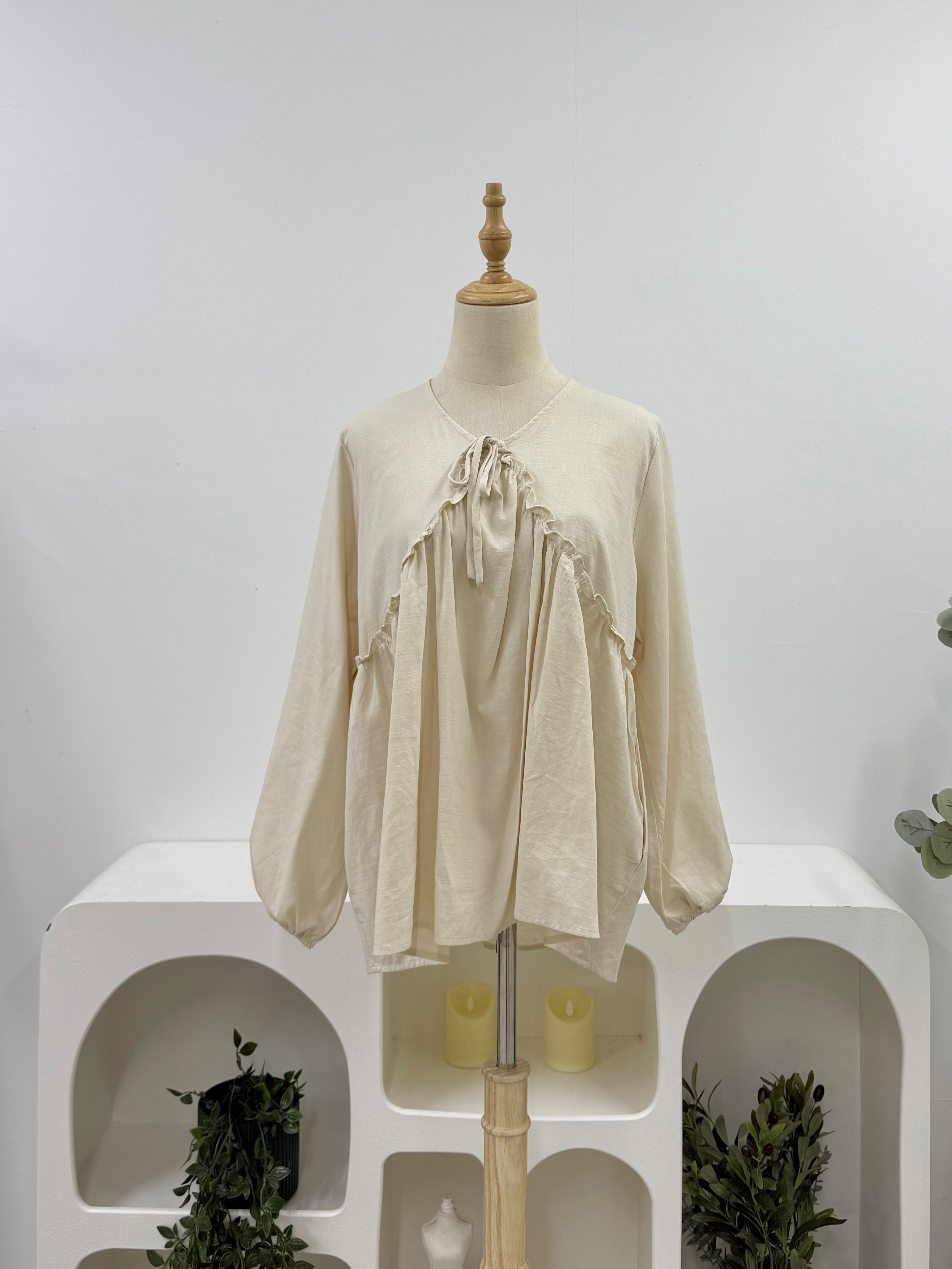 Ruffle Empire Top HV Label