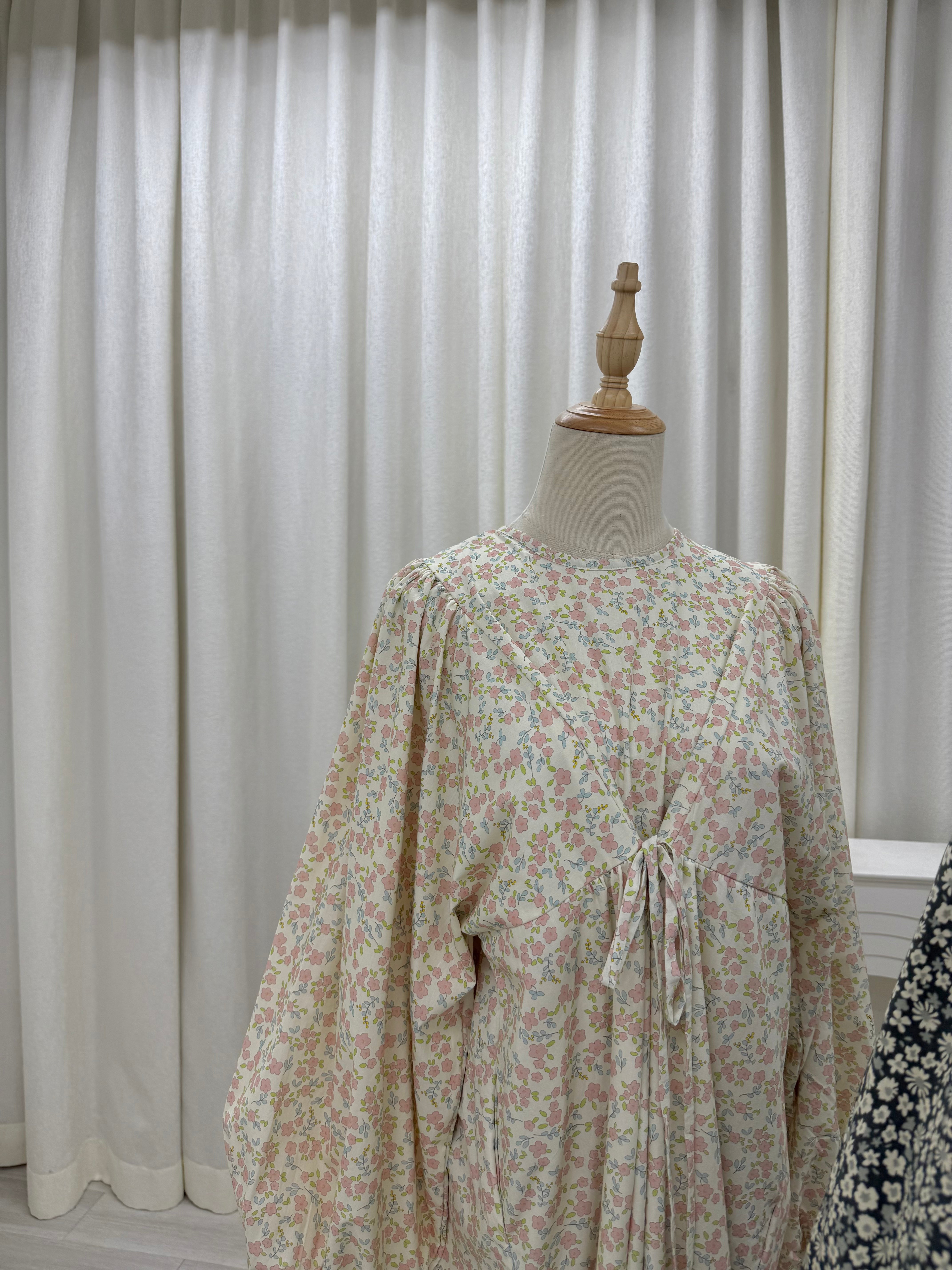 Happyvibes Faye Imprinted Tie Dress