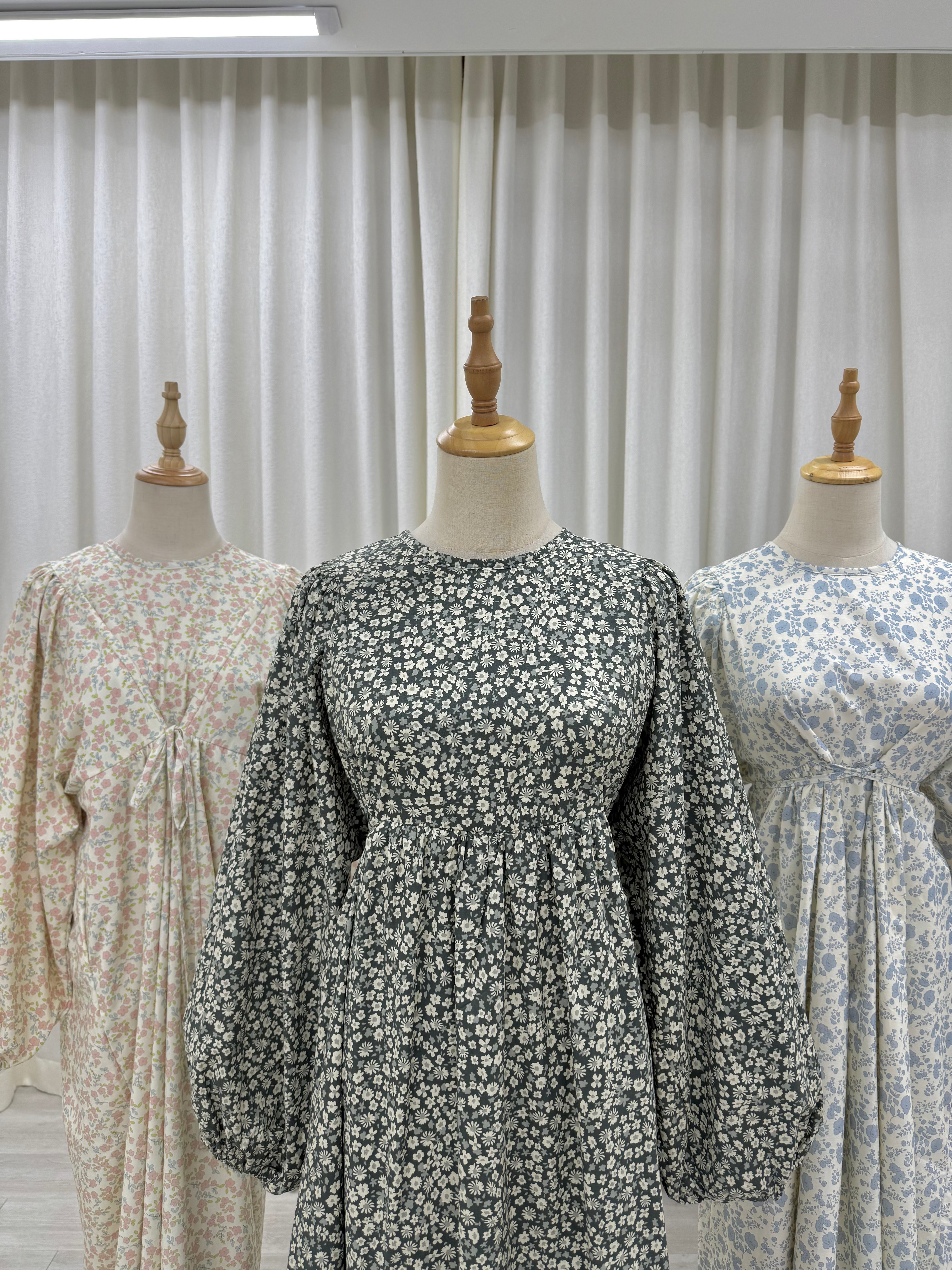 Happyvibes Faye Imprinted Tie Dress