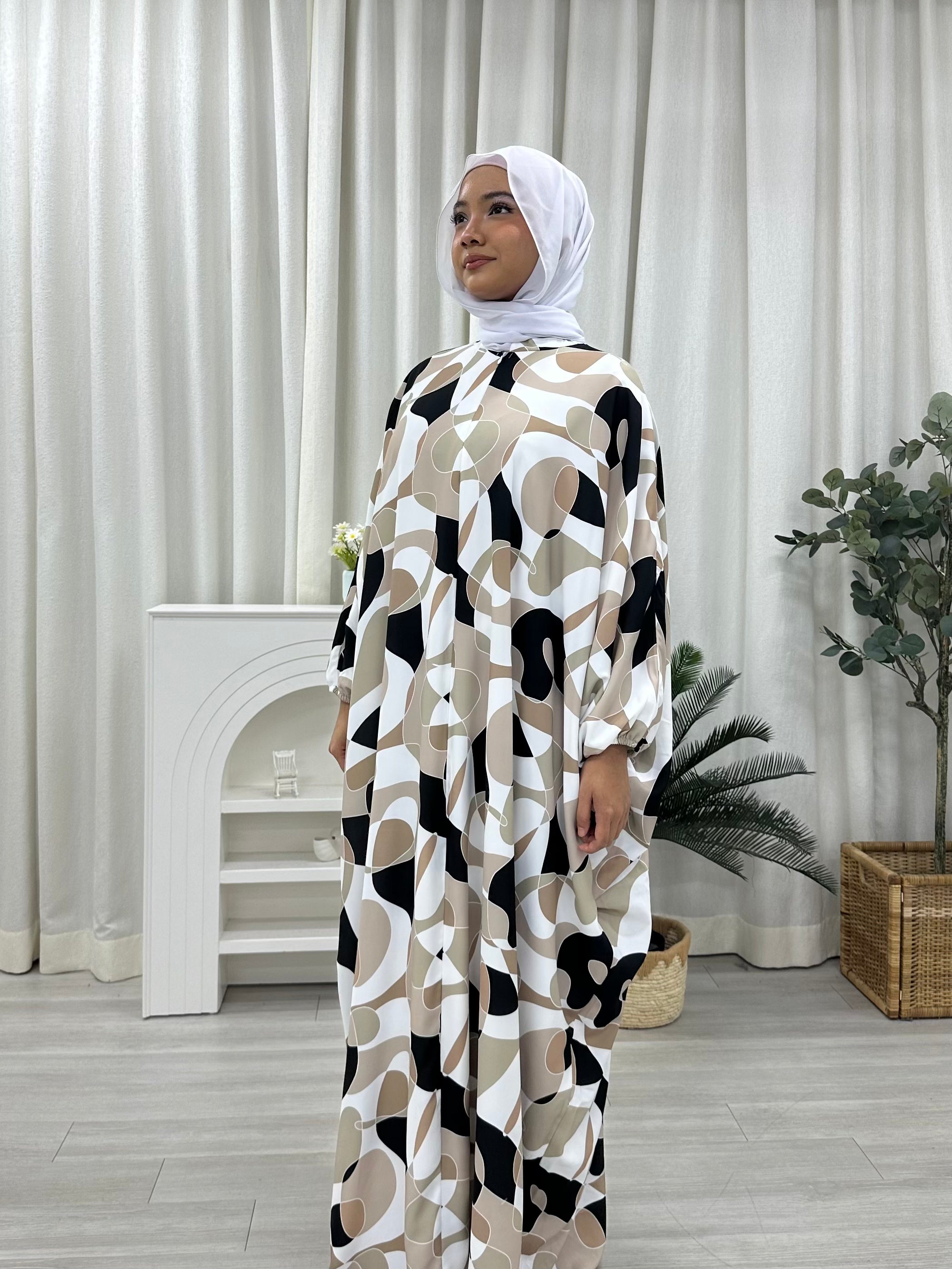 Imprinted Batwing Kaftan
