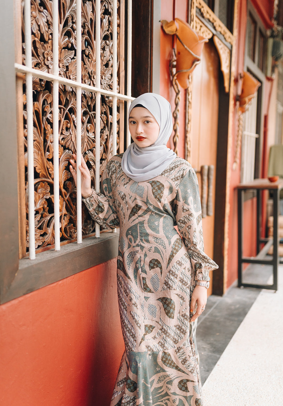 Mermaid Batik Dress - Muted