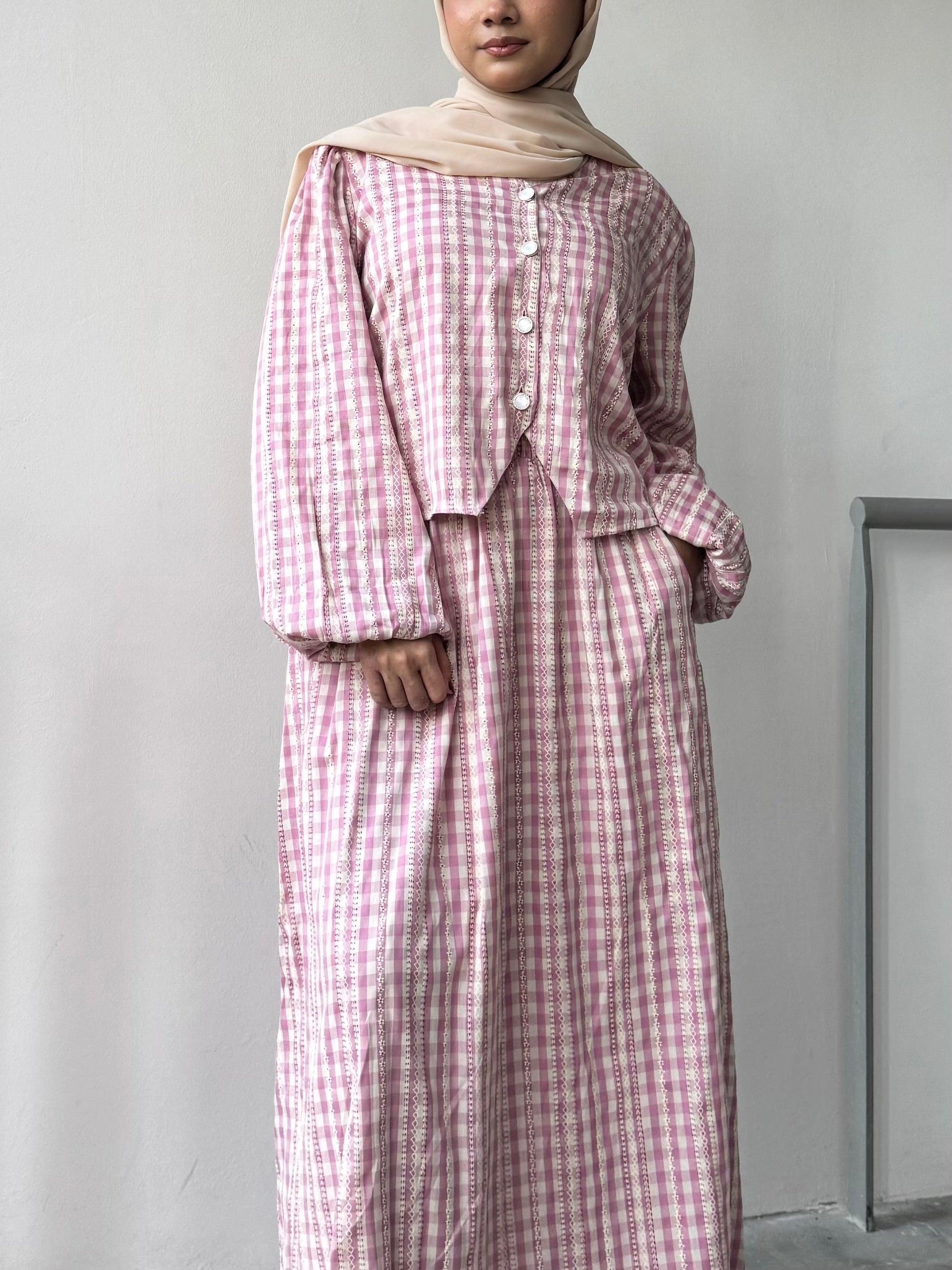 Safa Gingham Skirt Set