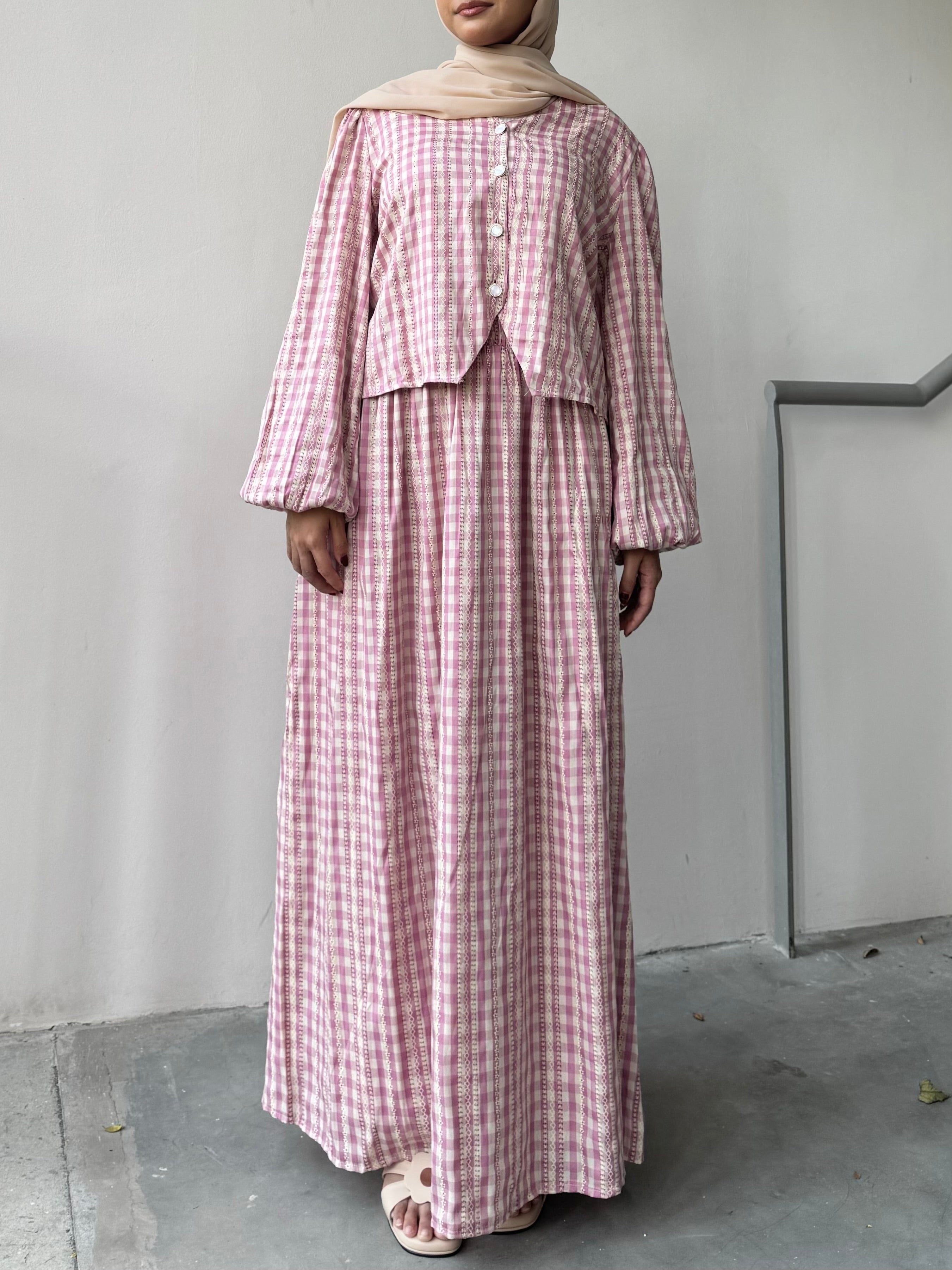 Safa Gingham Skirt Set