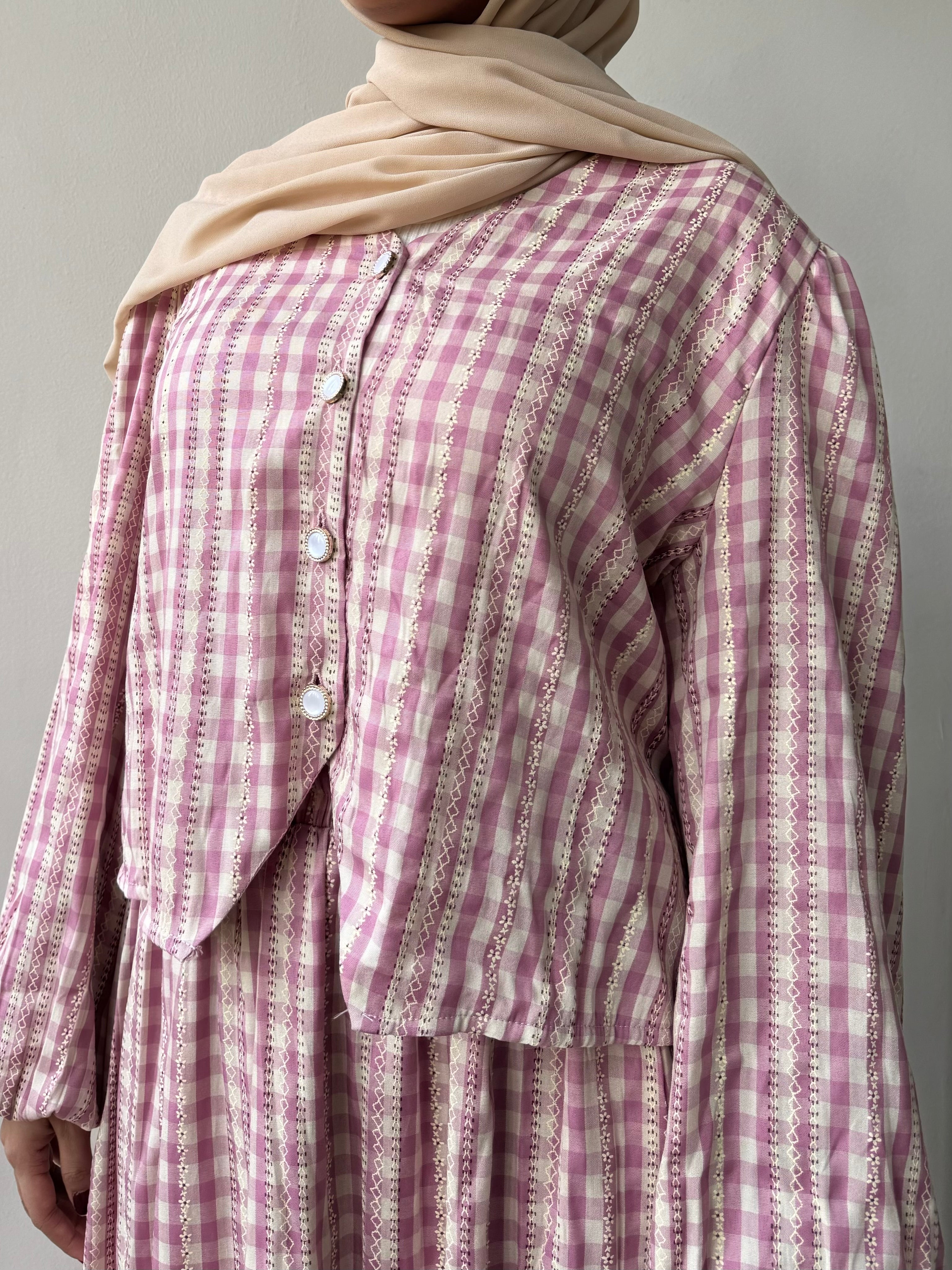 Safa Gingham Skirt Set