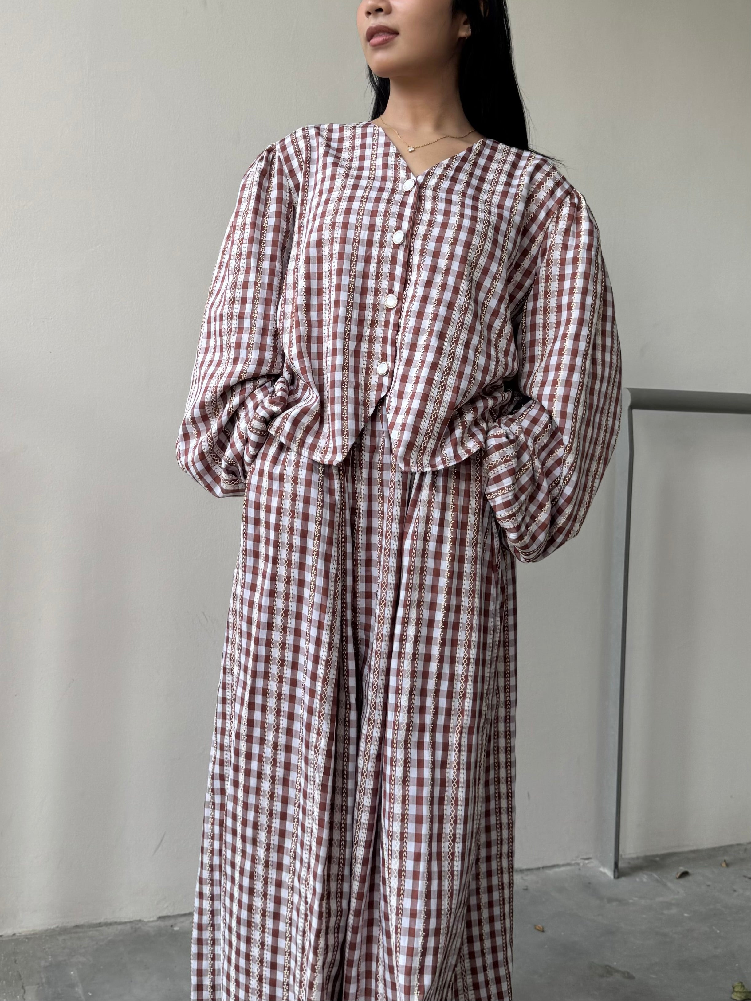 Safa Gingham Skirt Set
