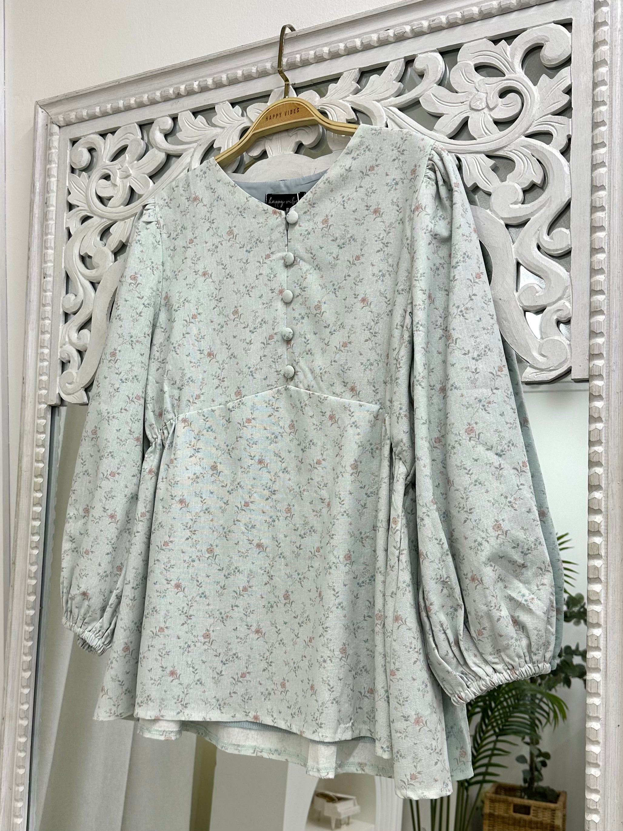 Arabella Peplum Linen Top