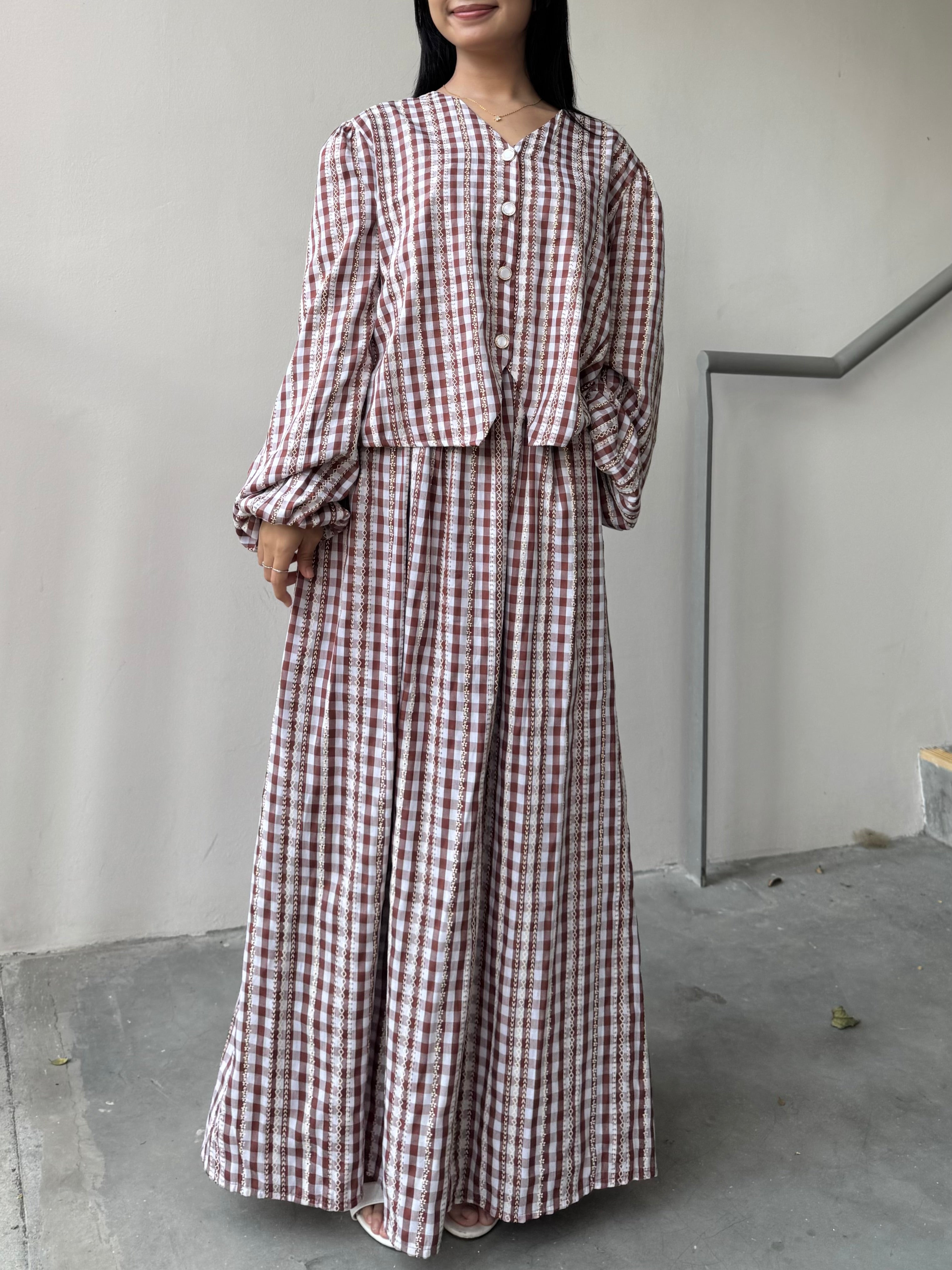 Safa Gingham Skirt Set