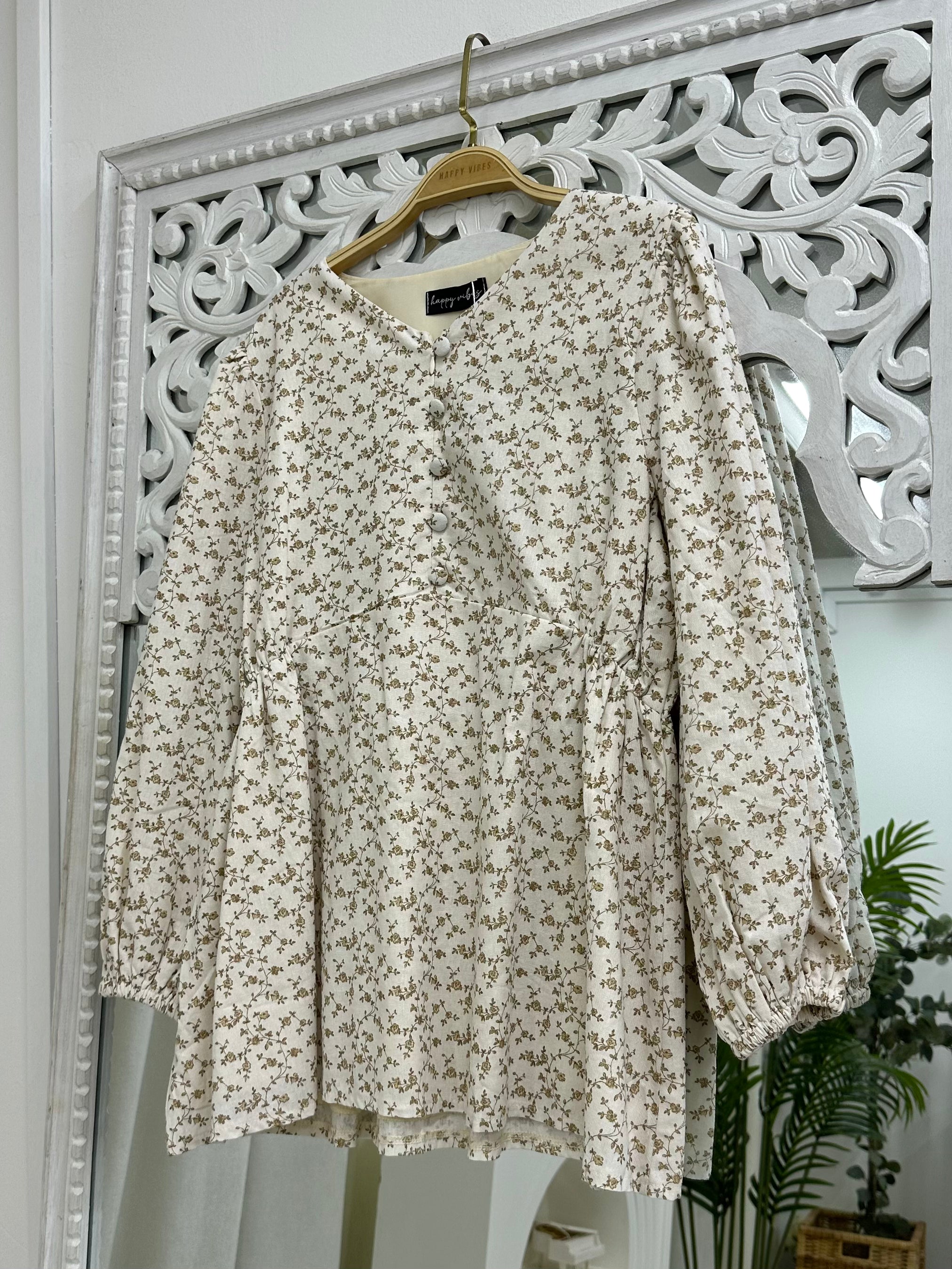 Arabella Peplum Linen Top