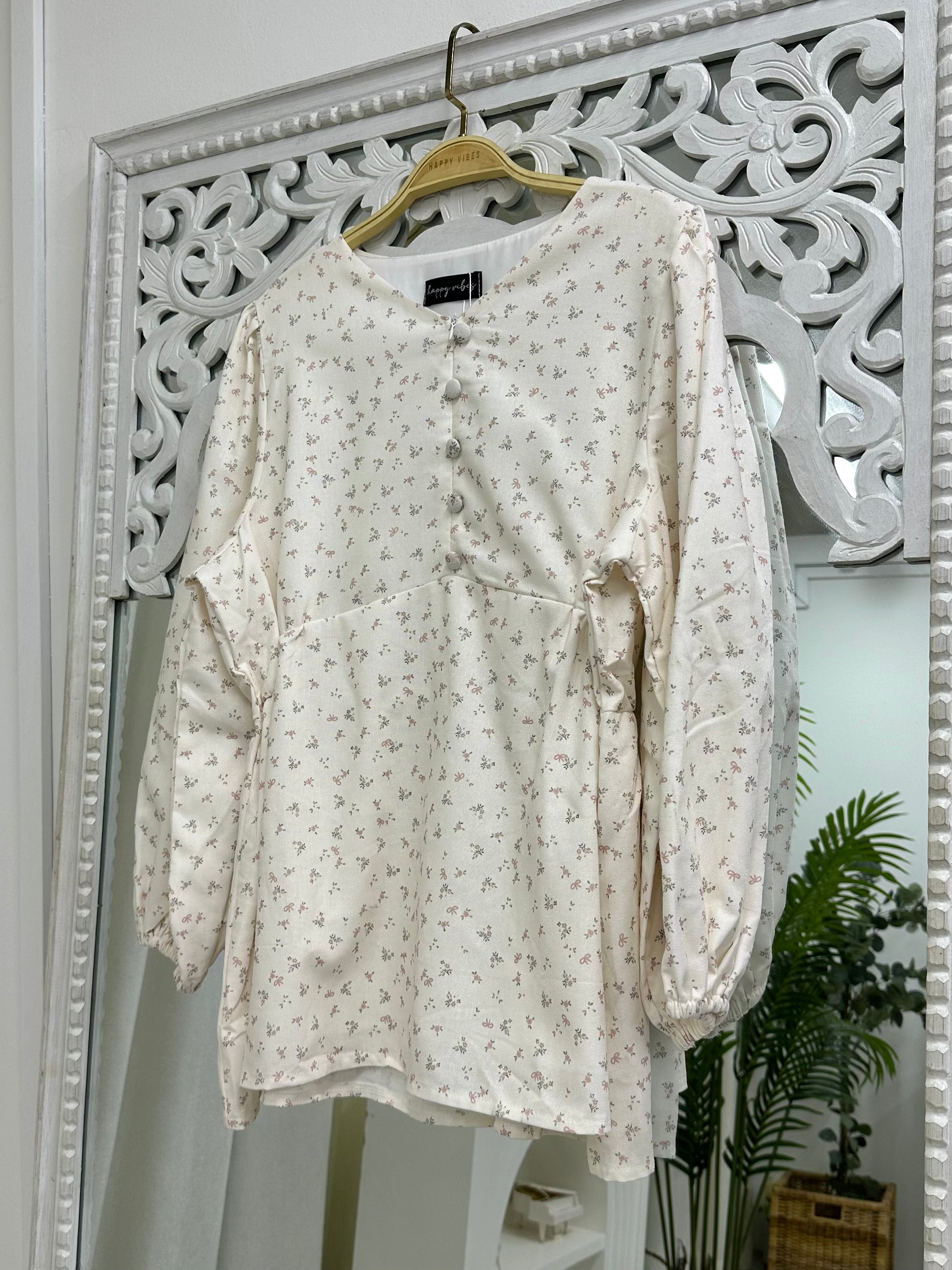 Arabella Peplum Linen Top