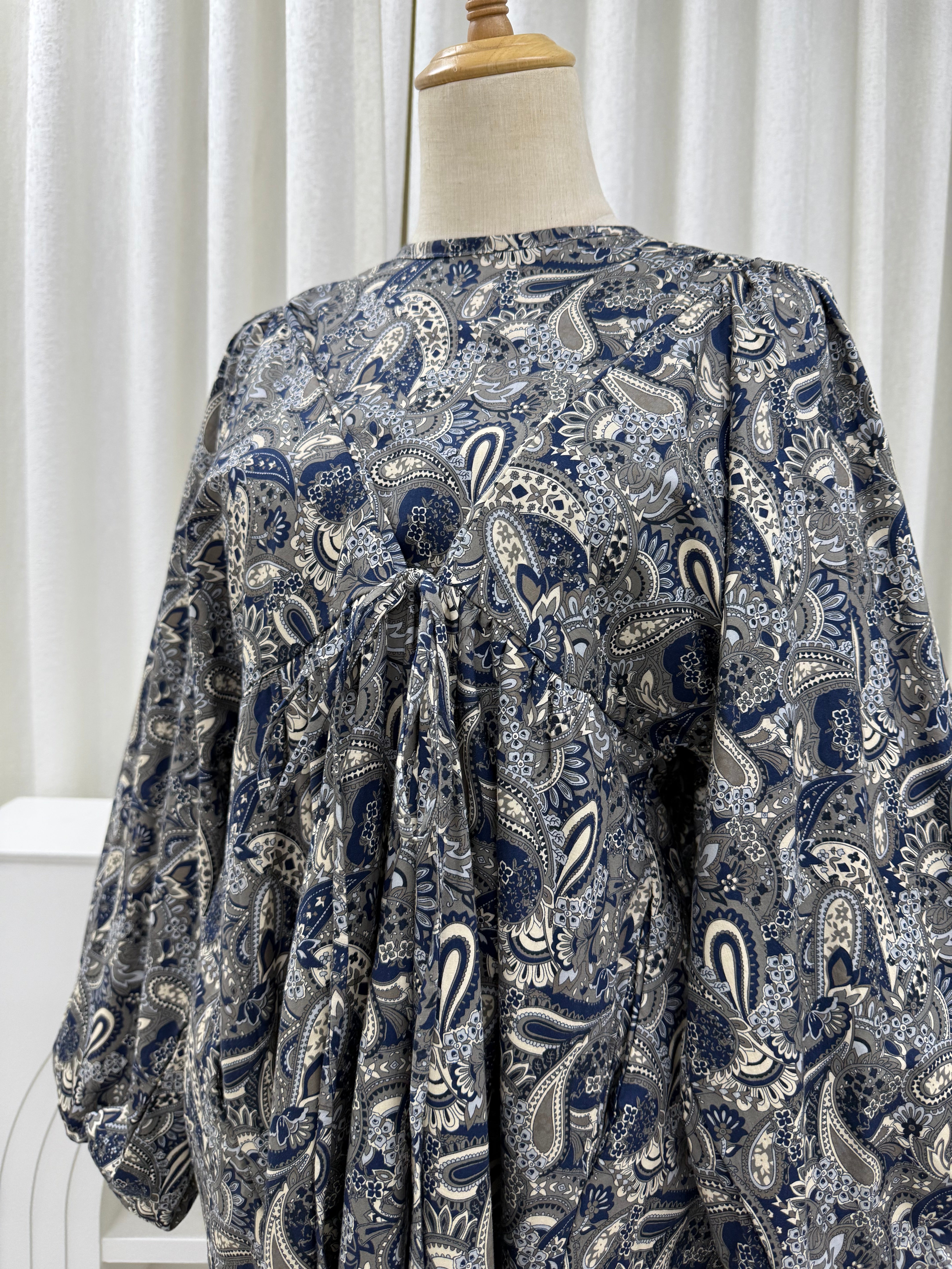 Happyvibes Faye Imprinted Tie Dress
