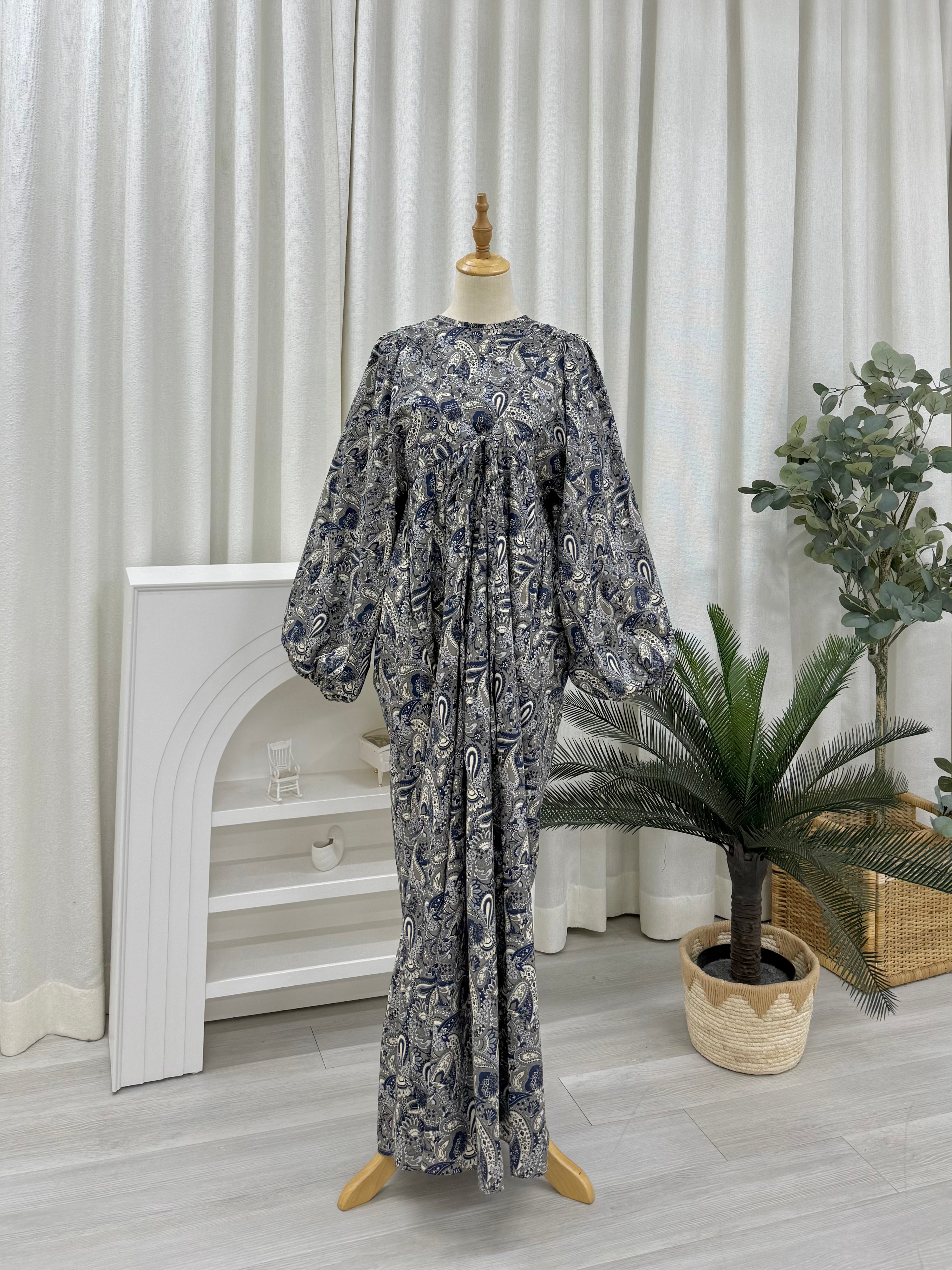 Happyvibes Faye Imprinted Tie Dress