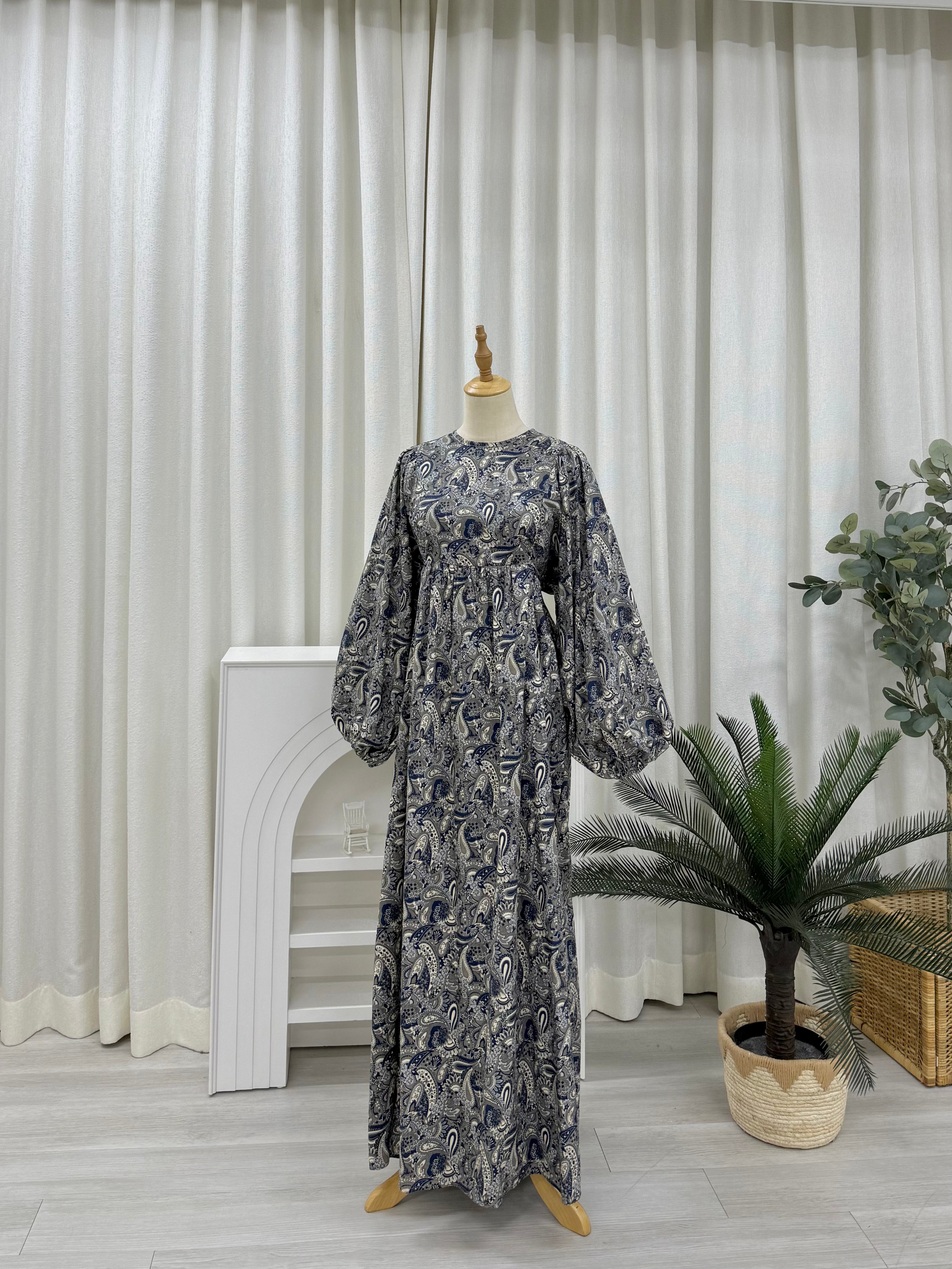 Happyvibes Faye Imprinted Tie Dress