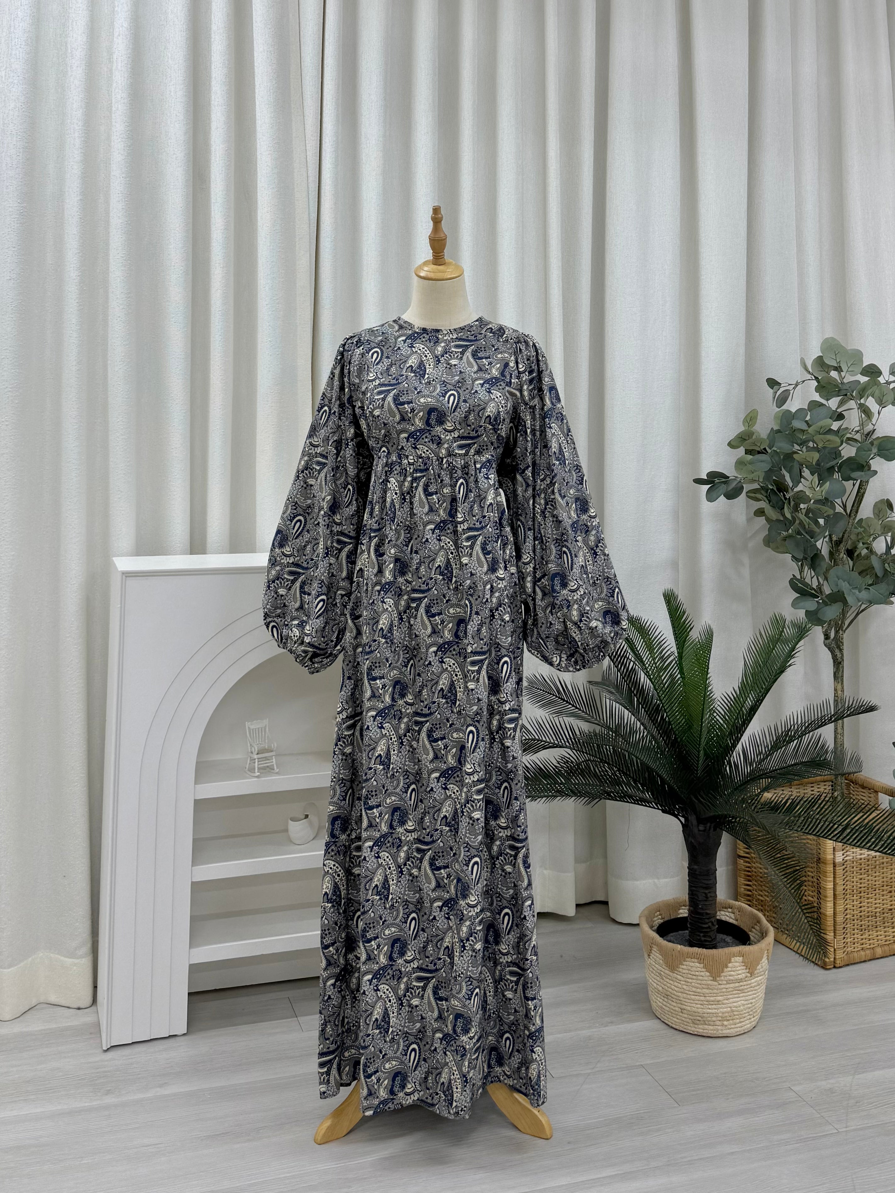 Happyvibes Faye Imprinted Tie Dress