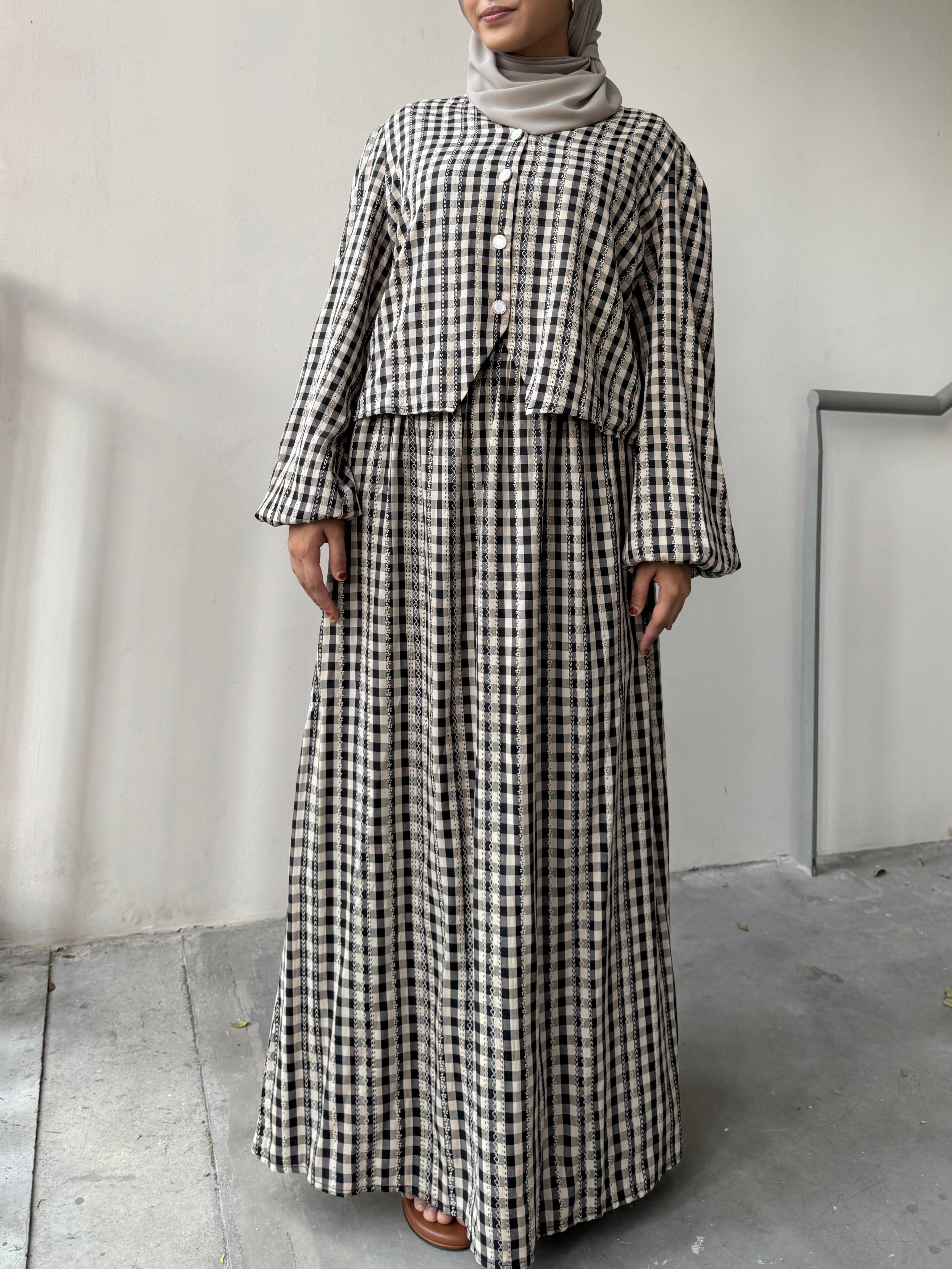 Safa Gingham Skirt Set