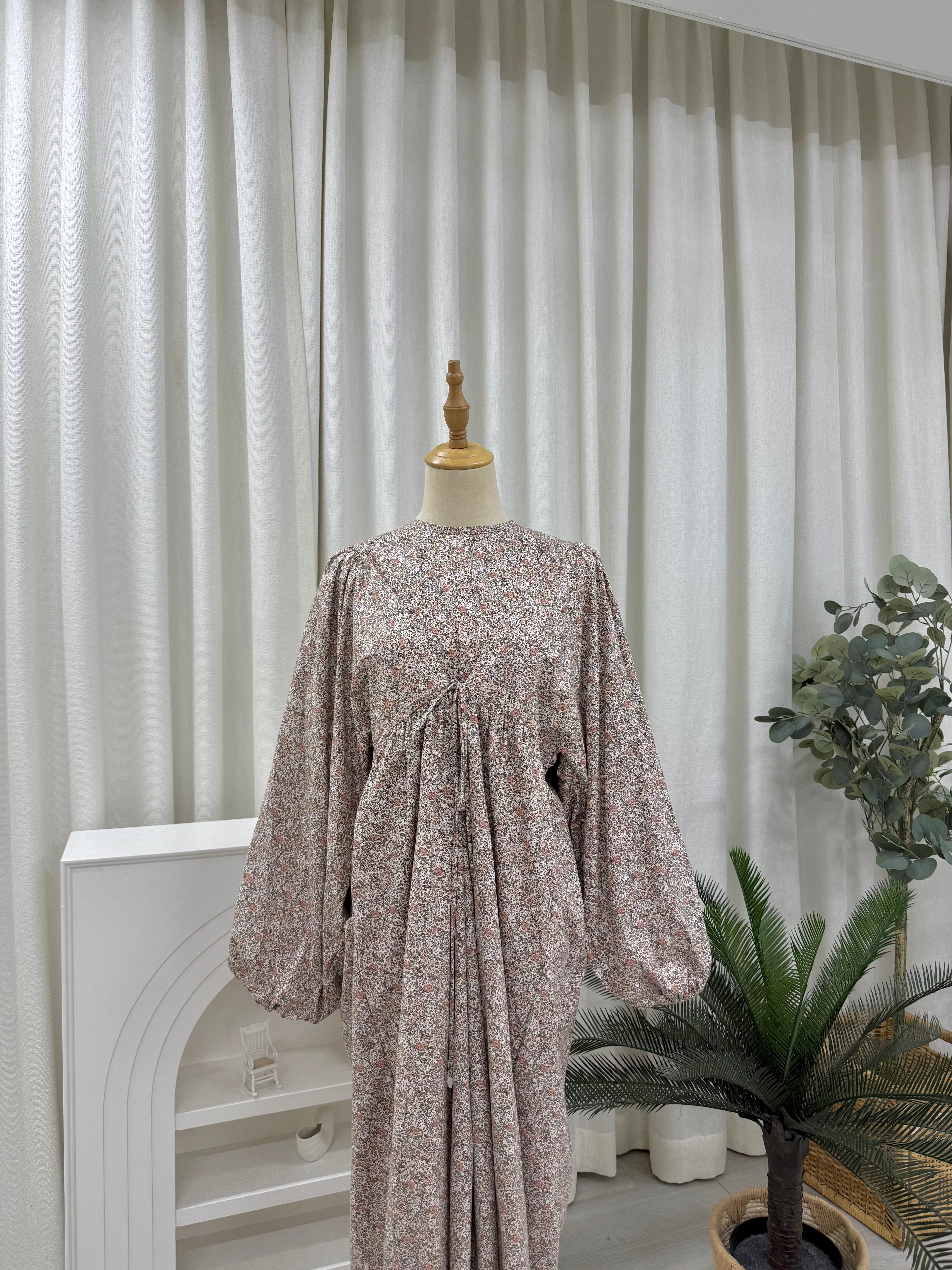 Happyvibes Faye Imprinted Tie Dress