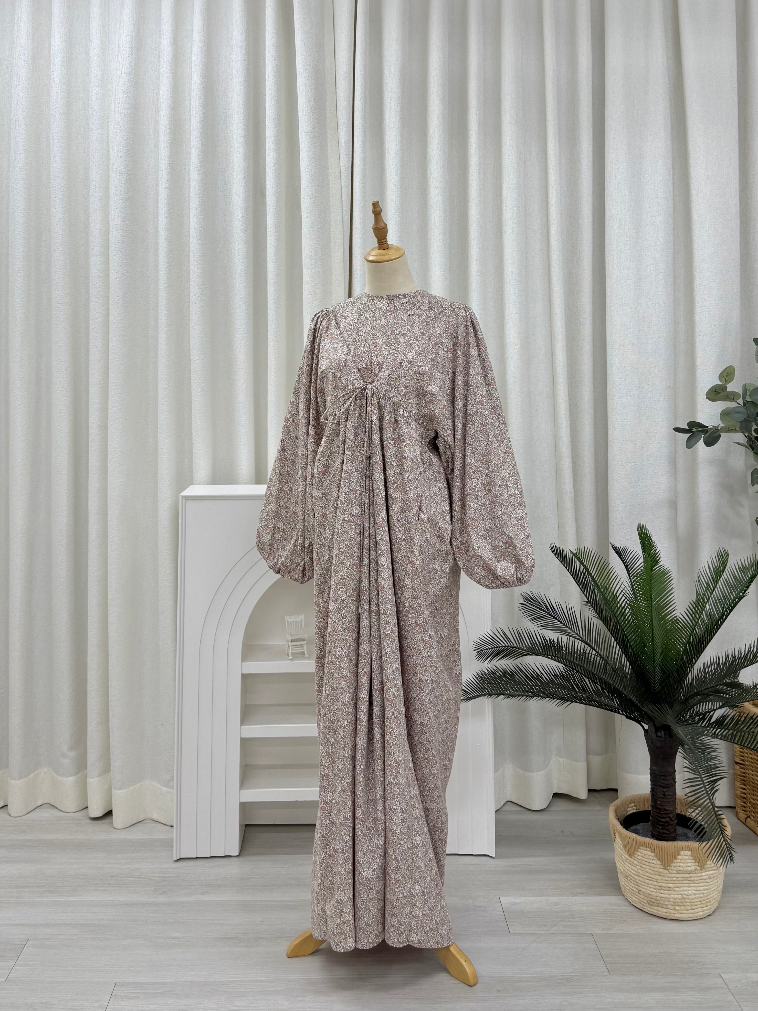 Happyvibes Faye Imprinted Tie Dress