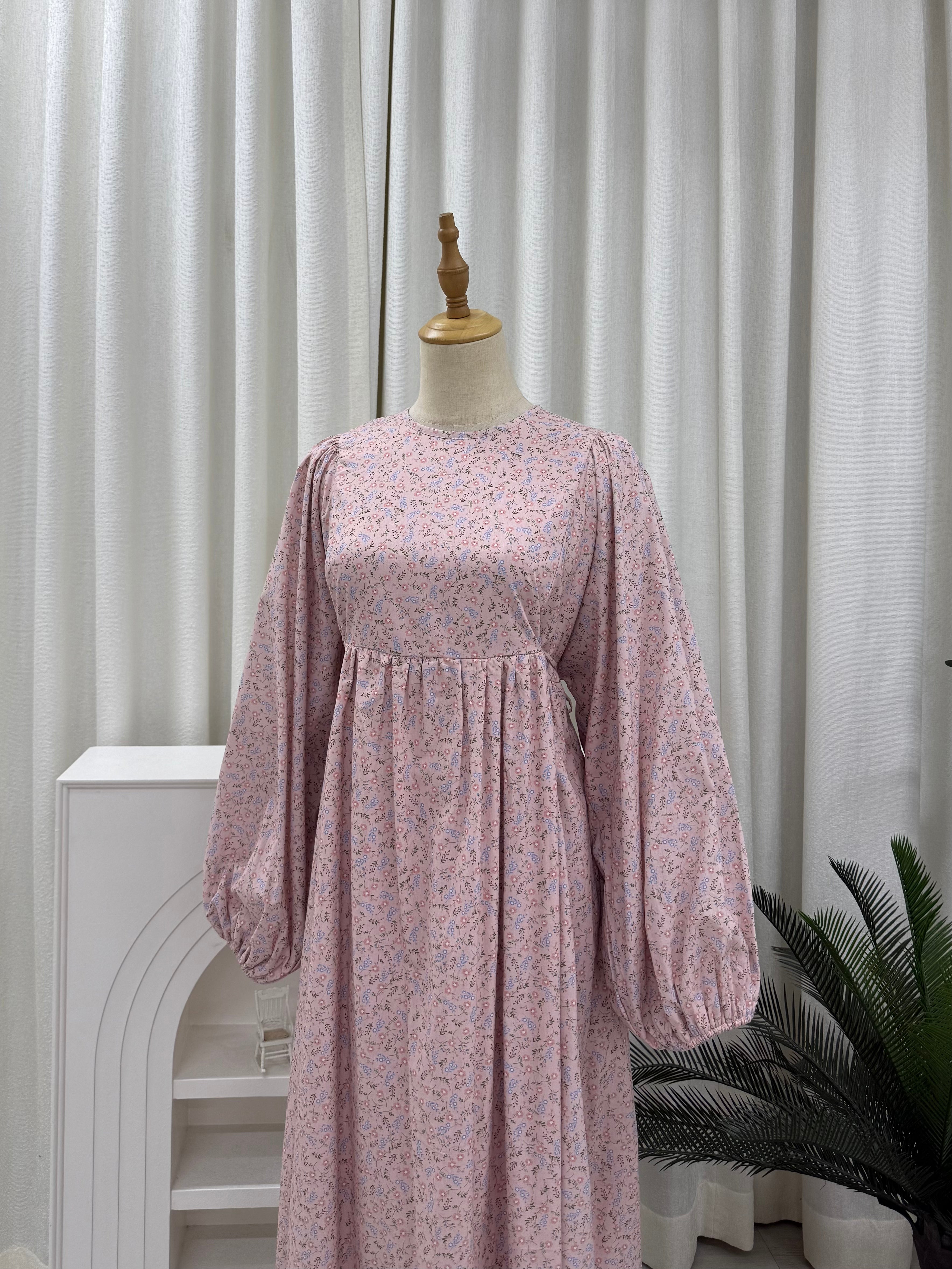 Happyvibes Faye Imprinted Tie Dress