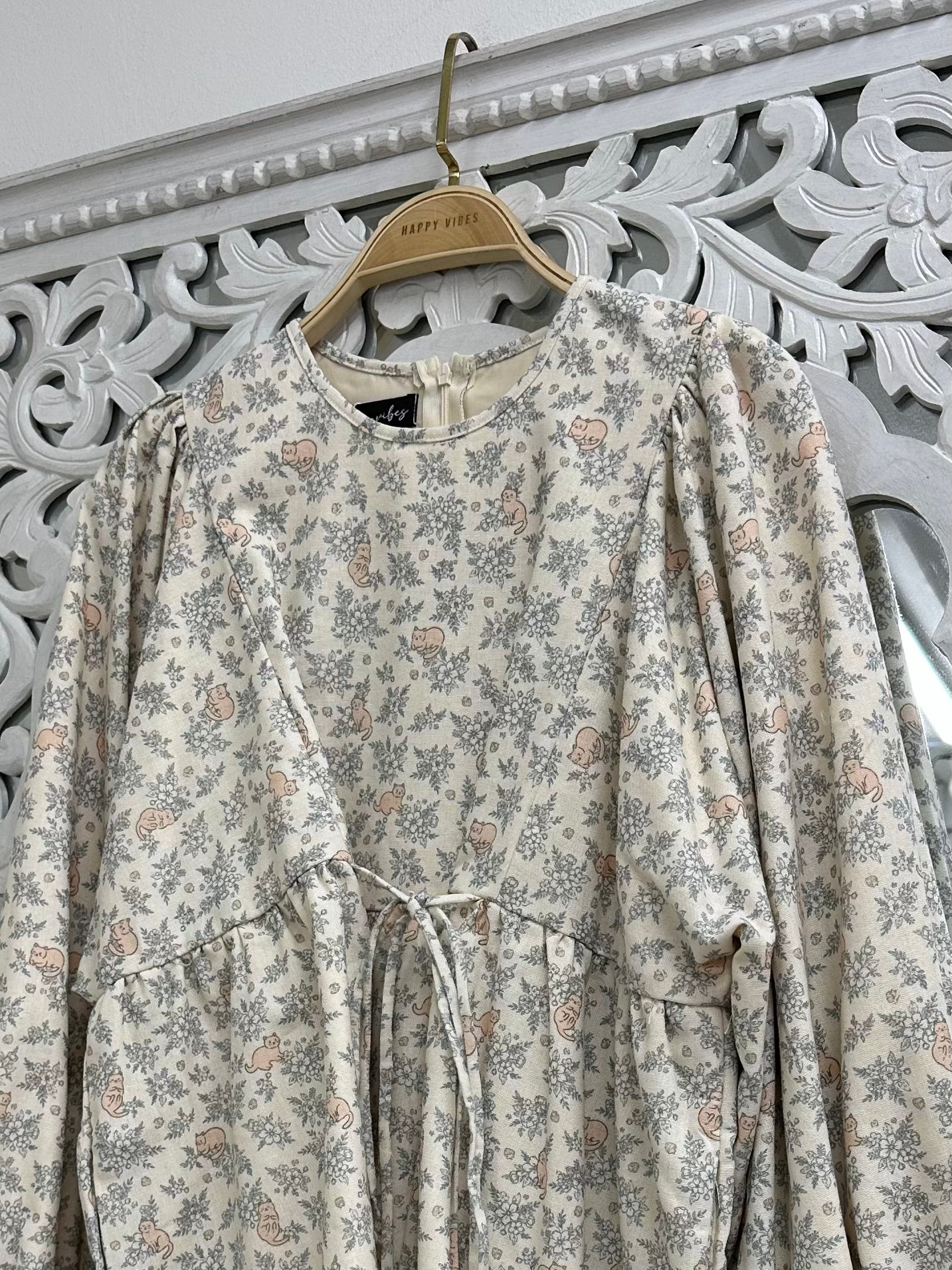 Faye Linen Tie Blouse HV Label