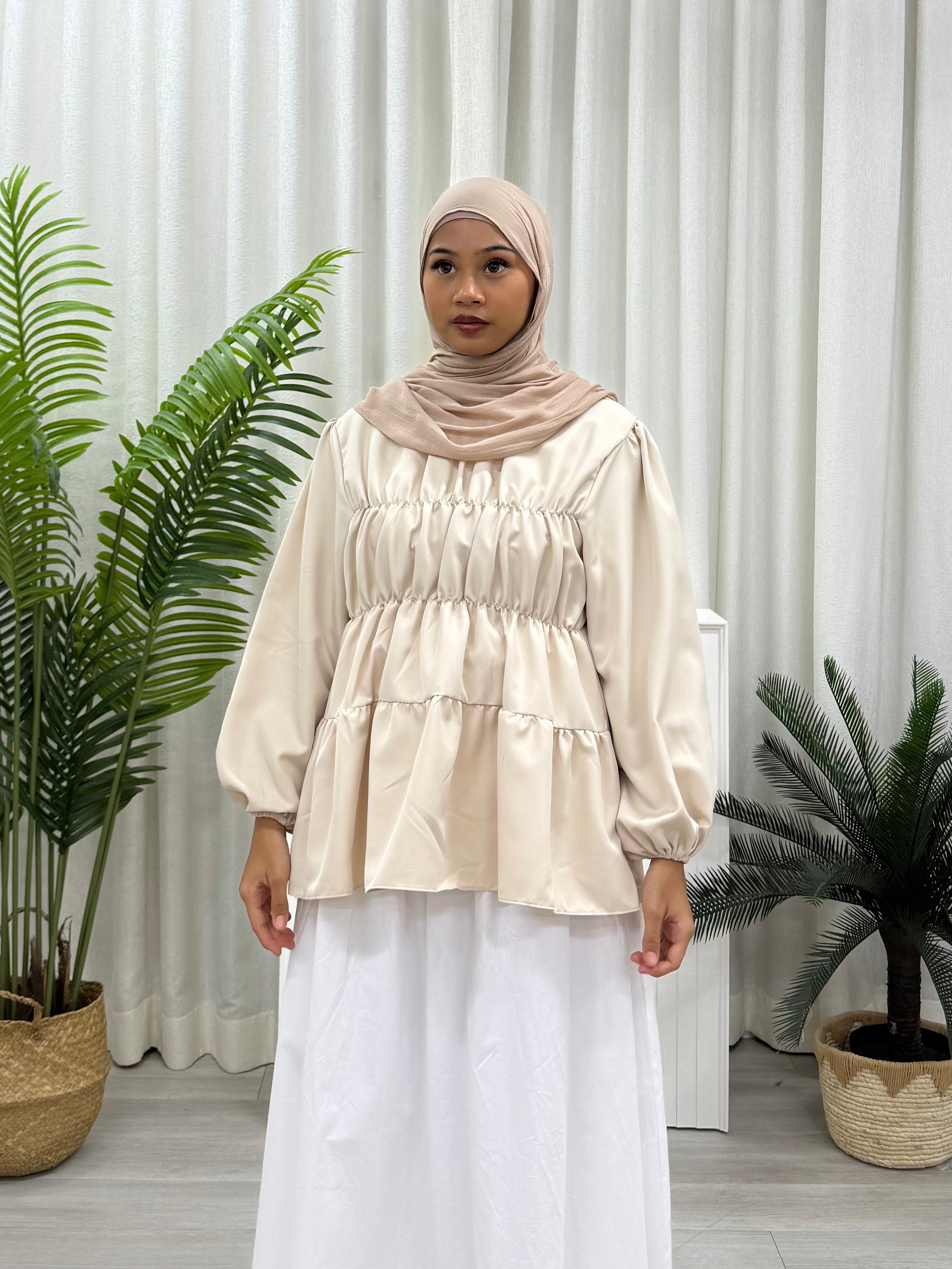 Freya Ruched Polyester Top