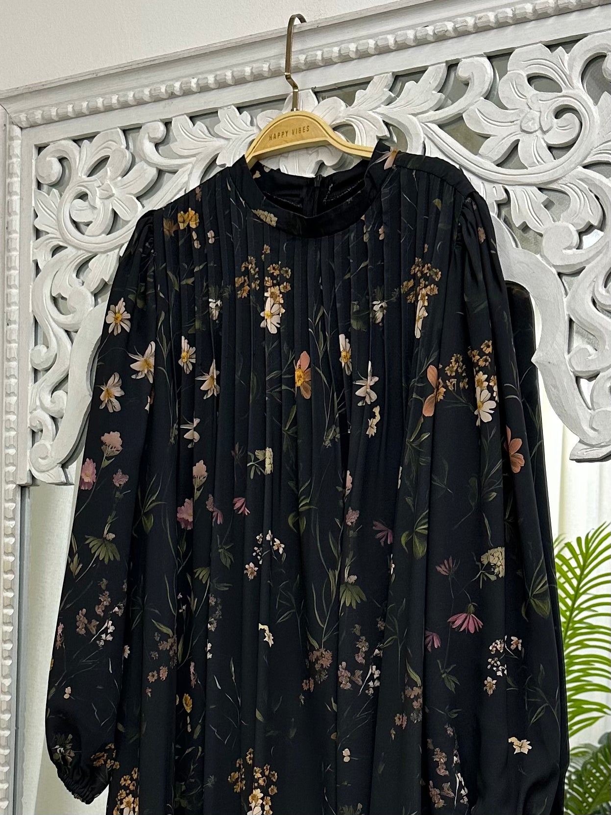 Rina Pleated Maxi Dress Chiffon HV Label