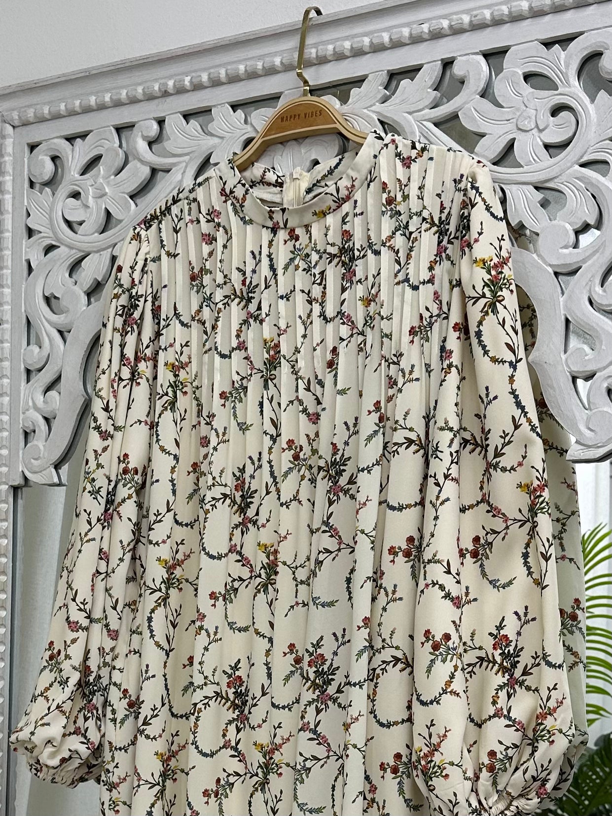 Rina Pleated Maxi Dress Chiffon HV Label