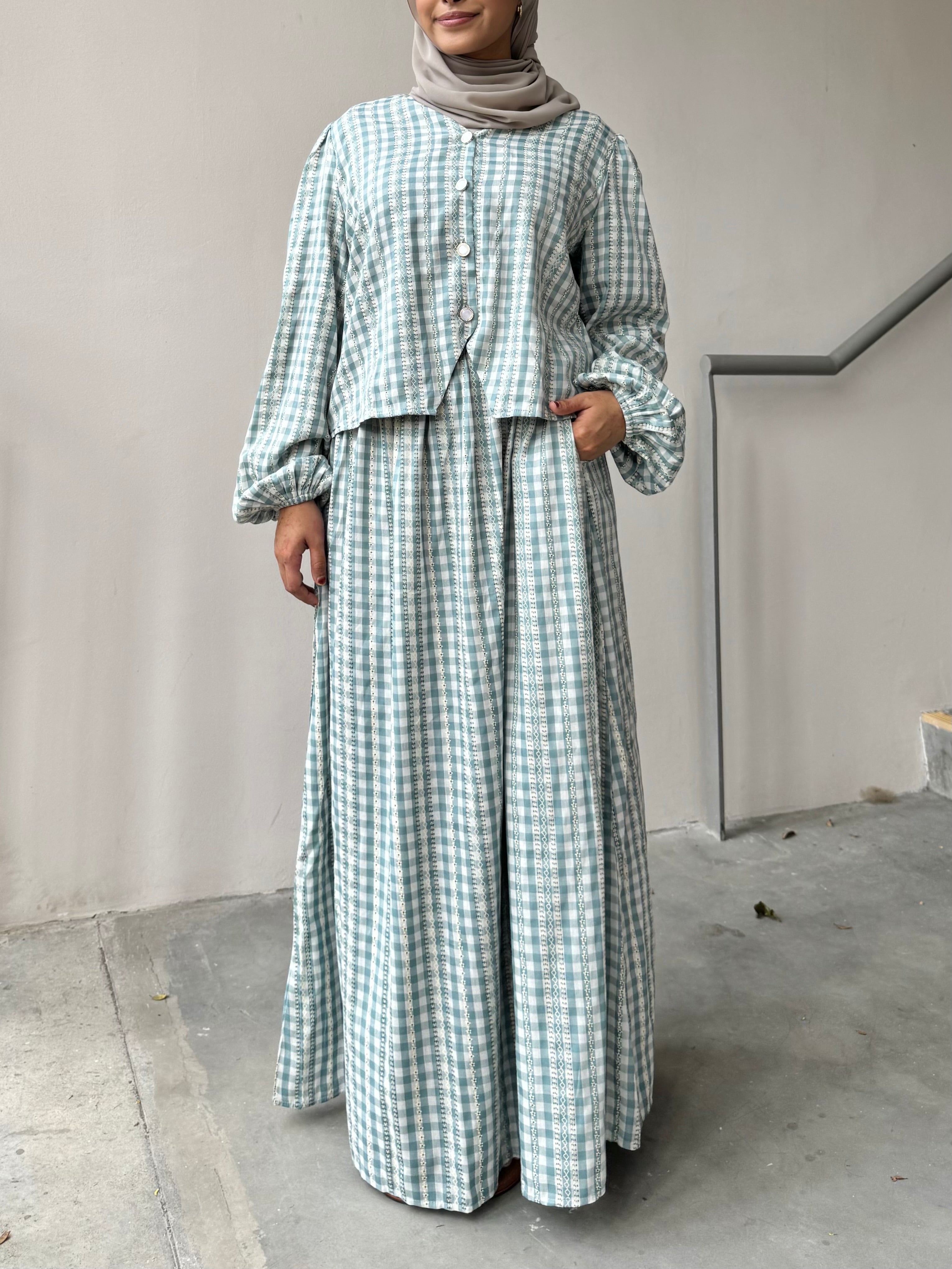 Safa Gingham Skirt Set