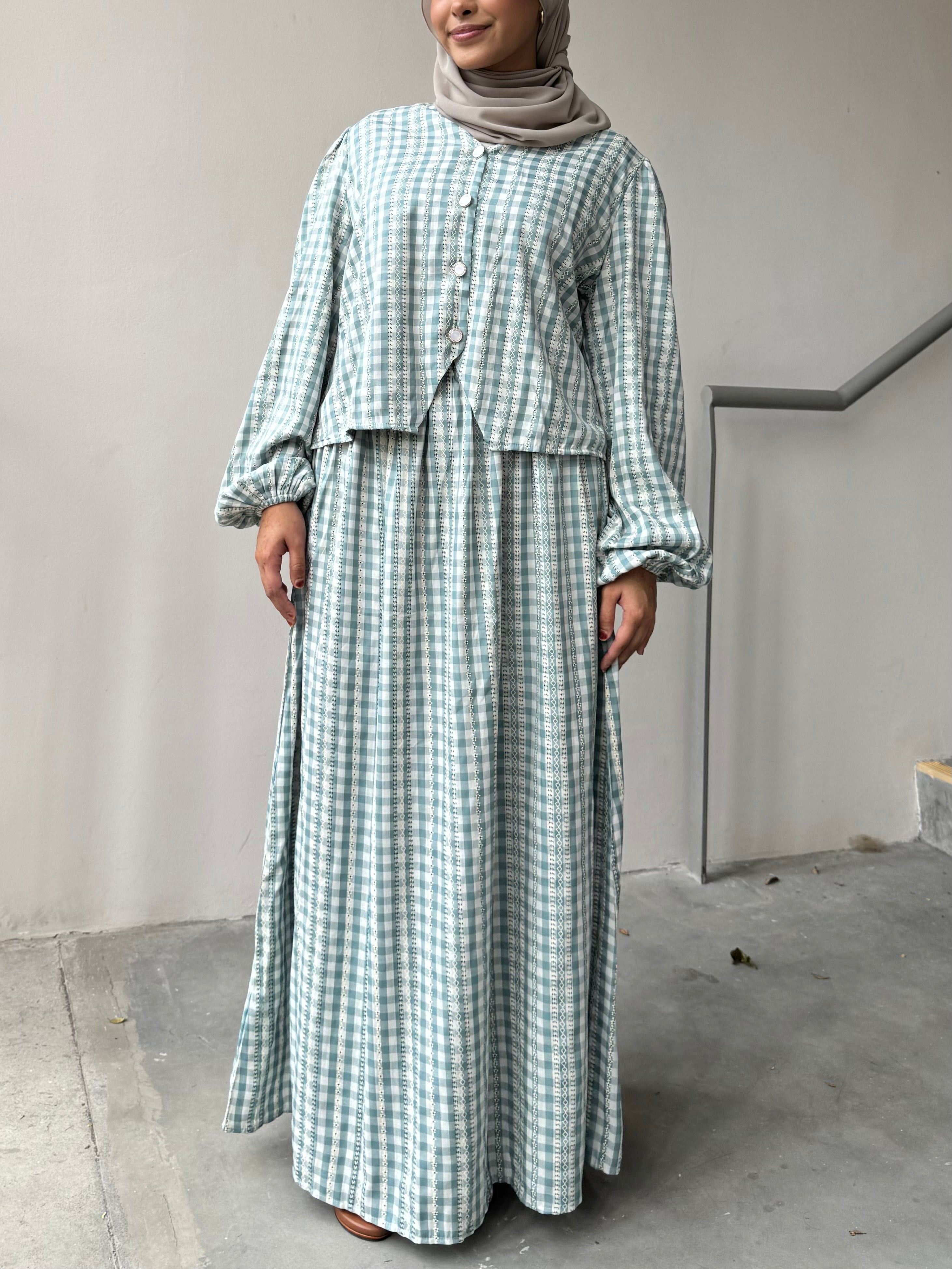 Safa Gingham Skirt Set