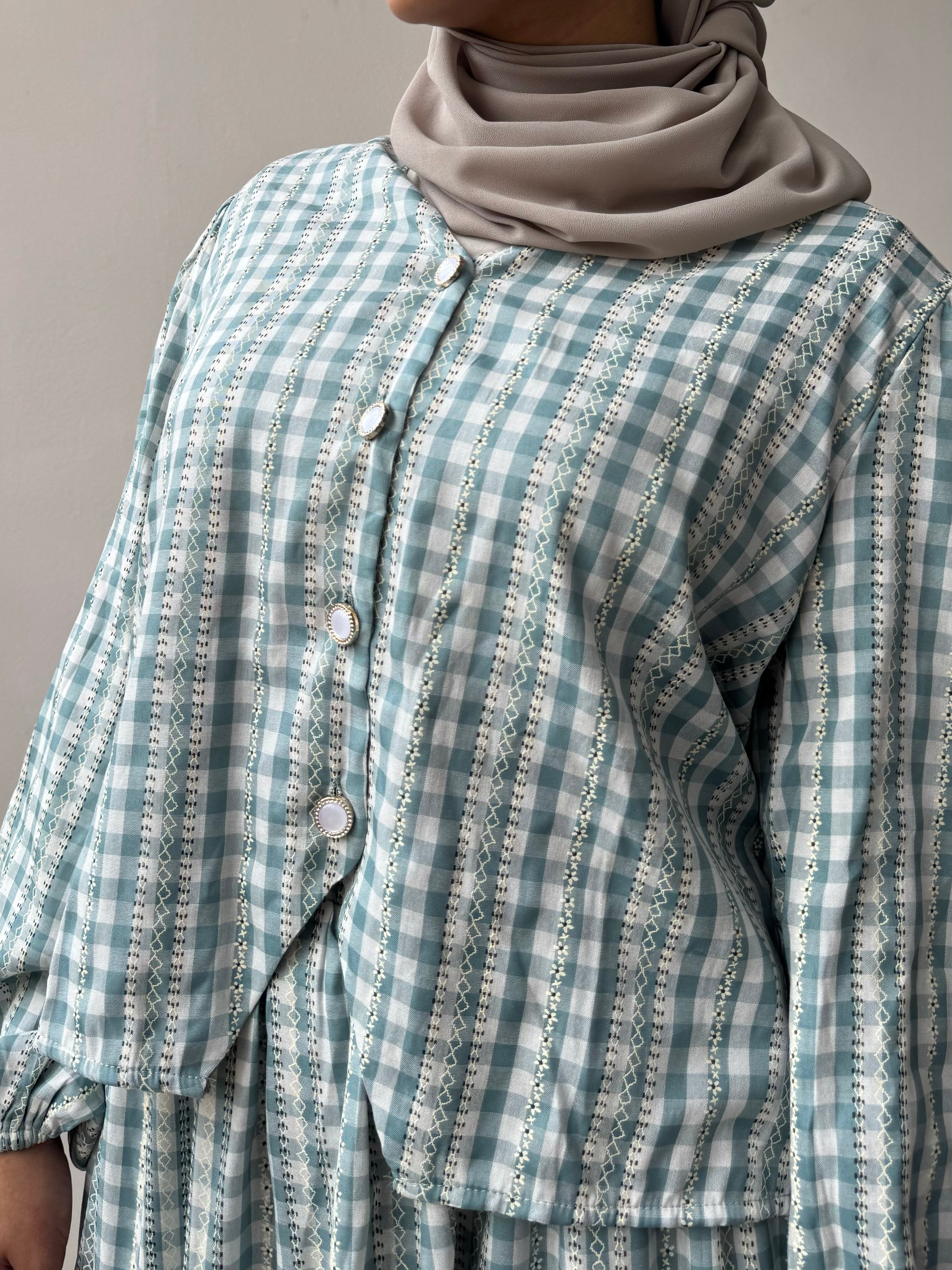 Safa Gingham Skirt Set