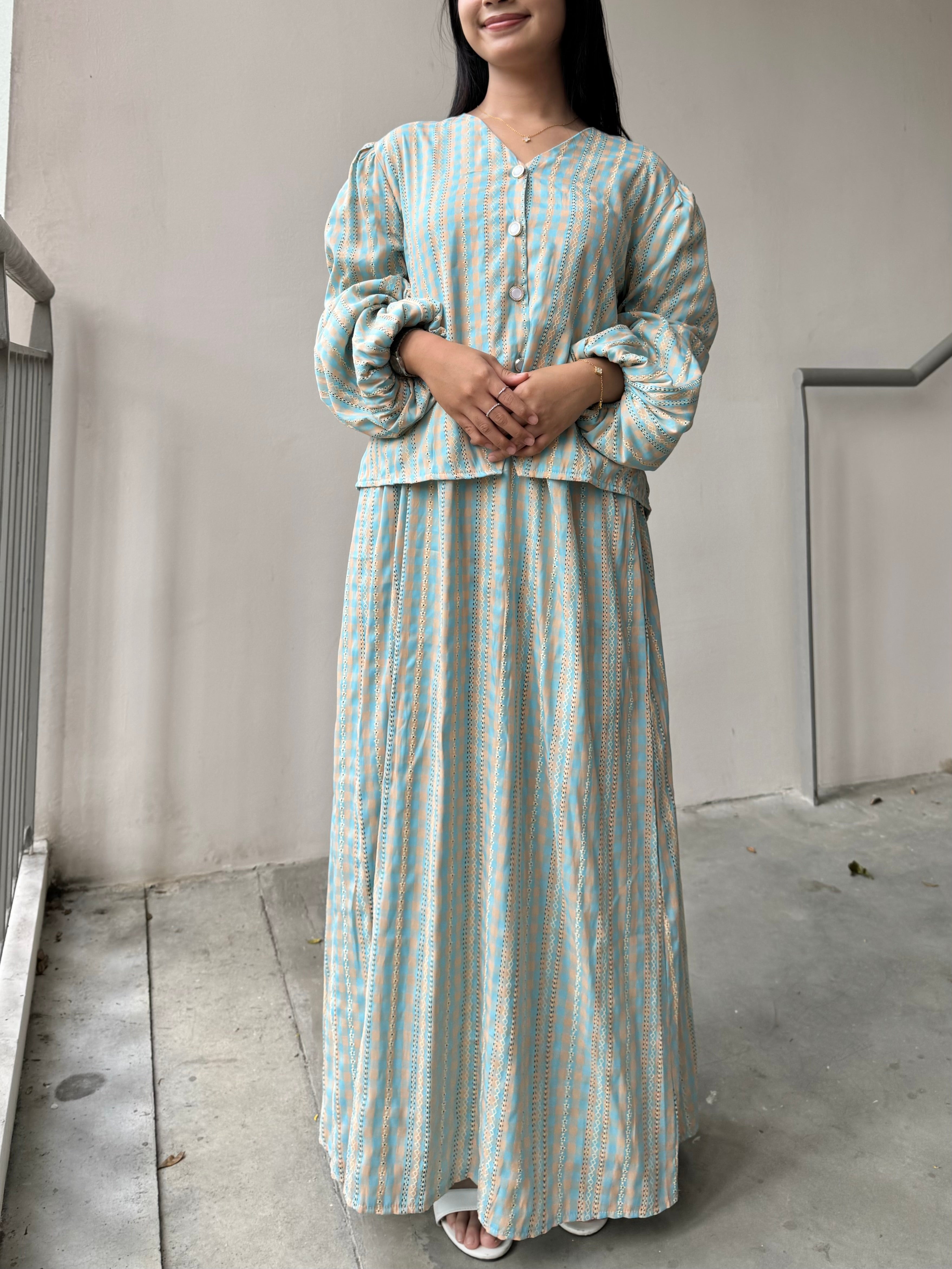 Safa Gingham Skirt Set