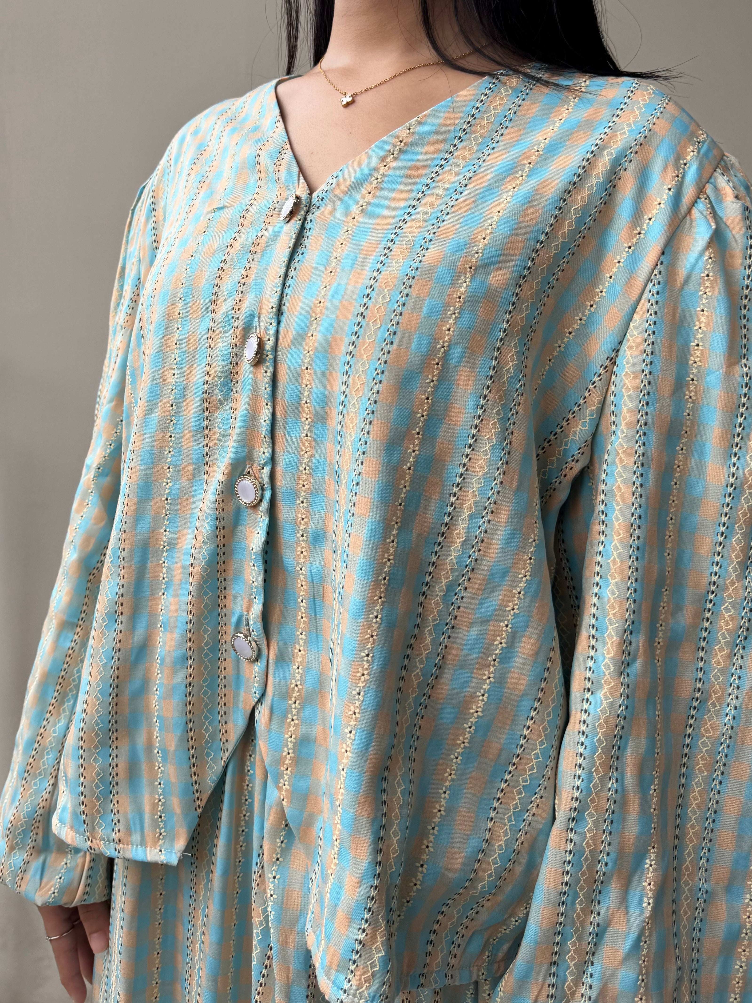 Safa Gingham Skirt Set