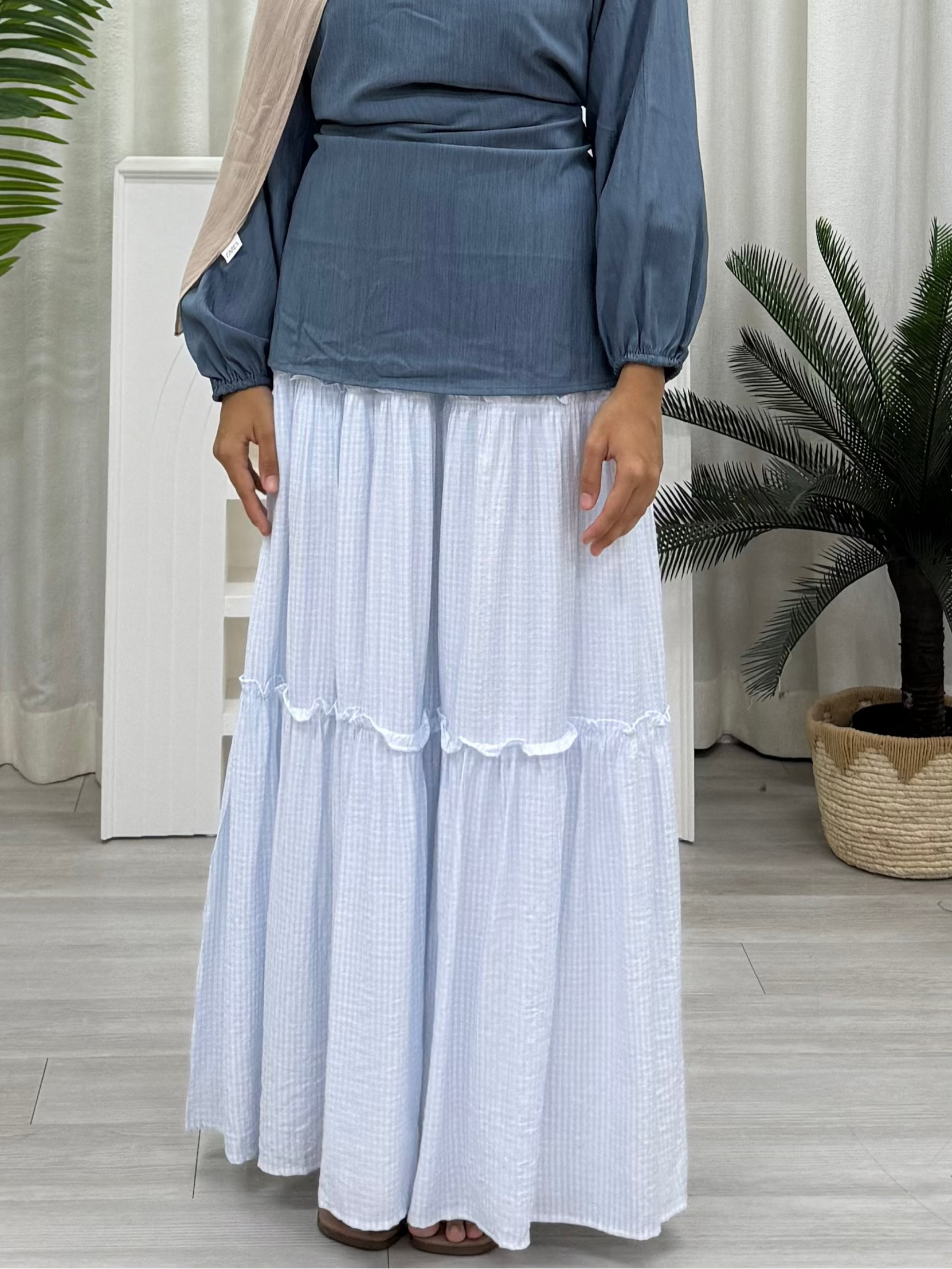 Hanis Basic Tie Blouse - Everyday Top