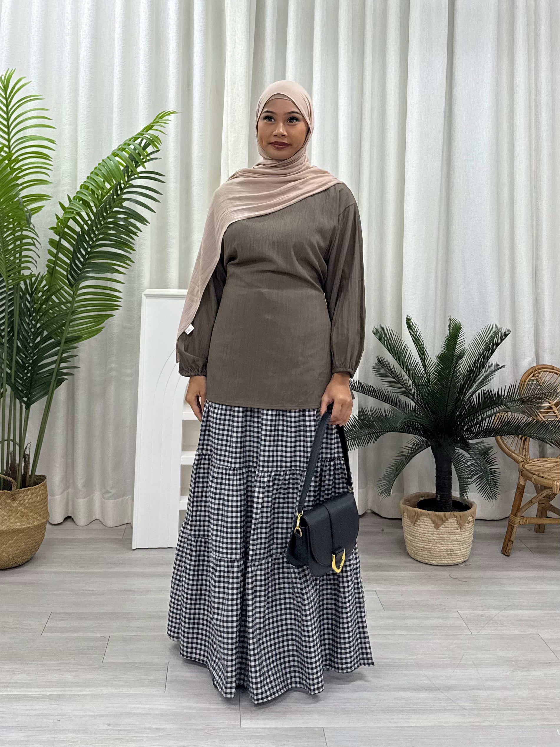 Hanis Basic Tie Blouse - Everyday Top