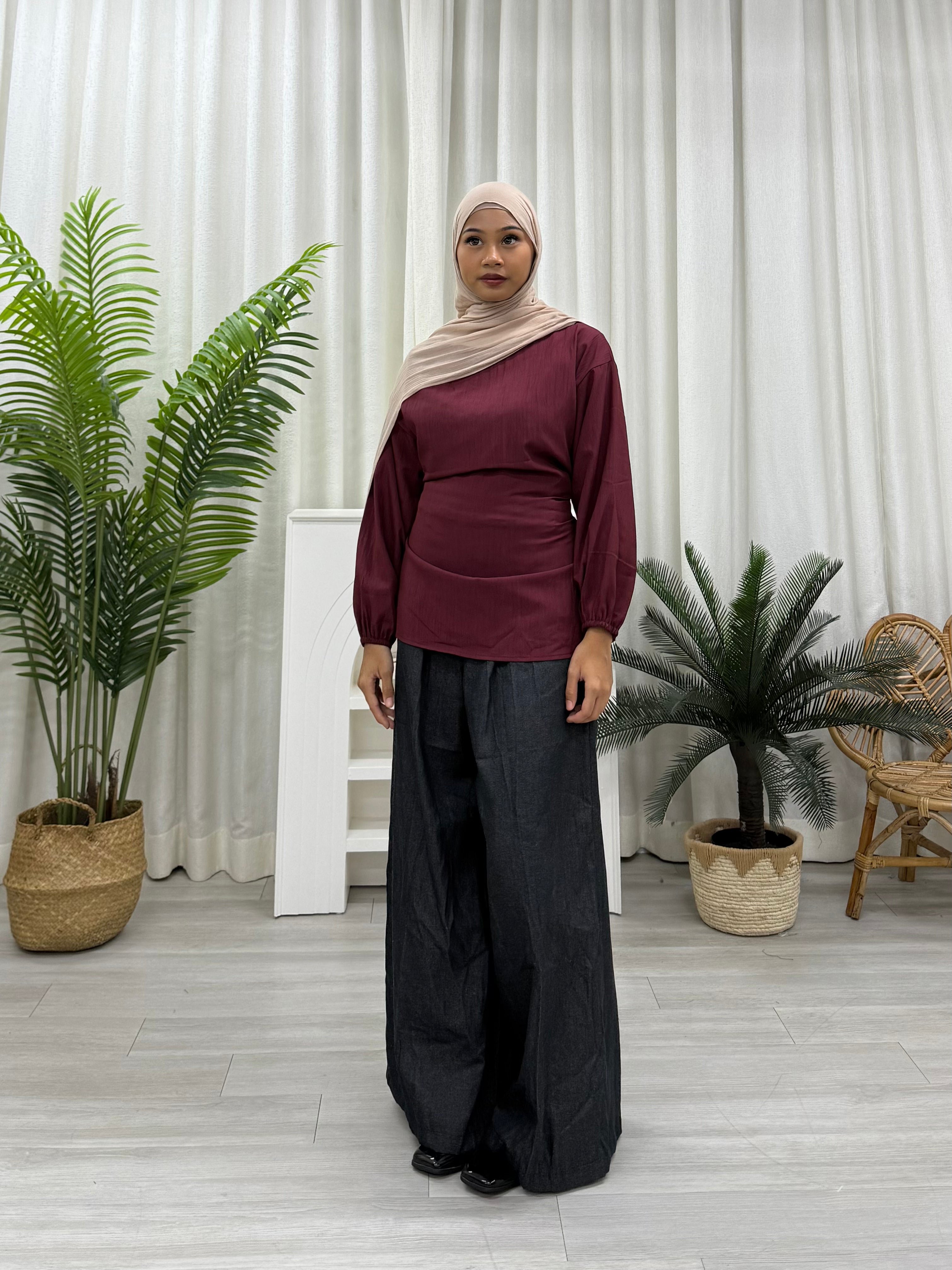Fina Flare Denim Pants - Free Size Fits upto 2XL