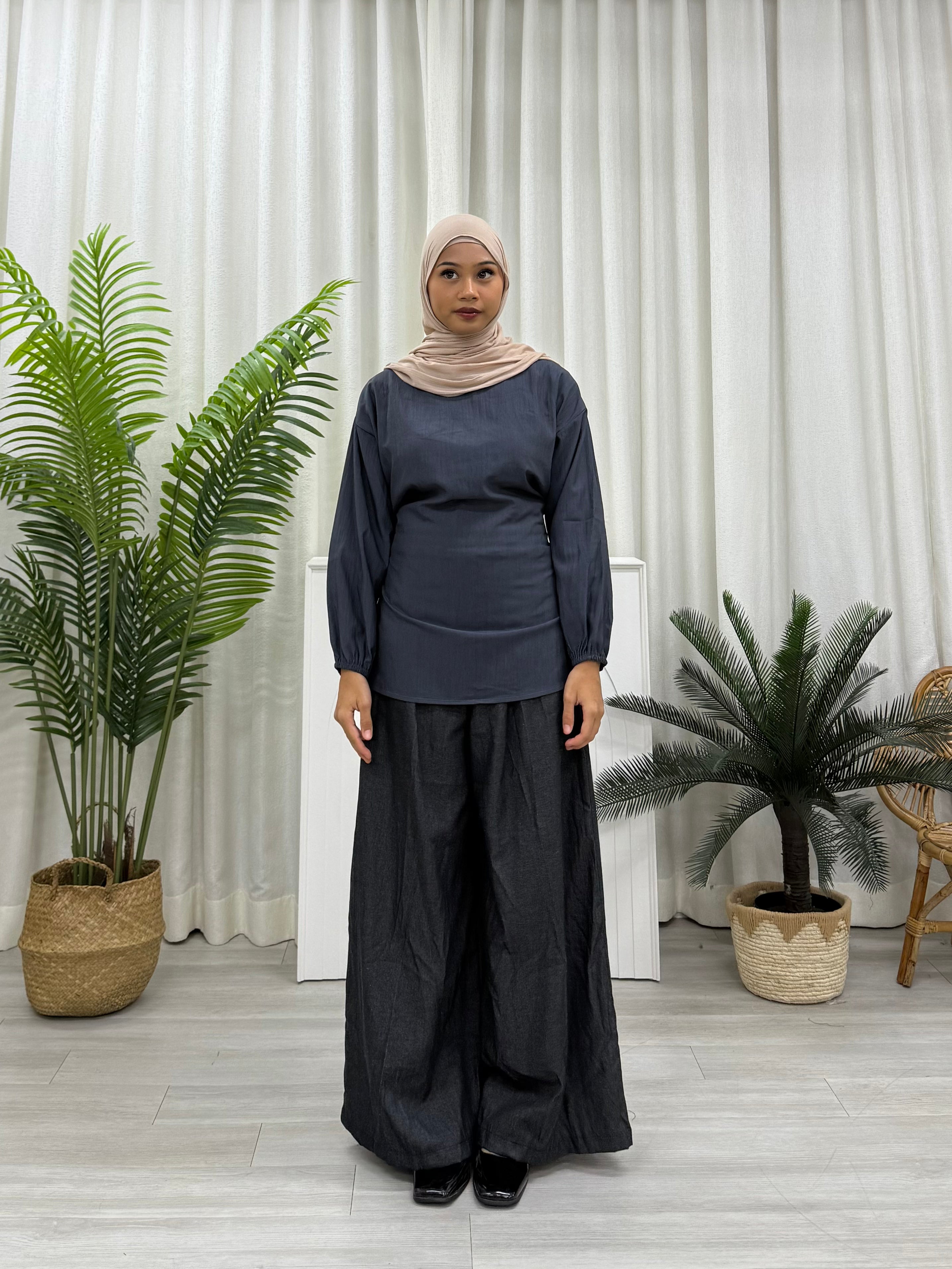 Fina Flare Denim Pants - Free Size Fits upto 2XL