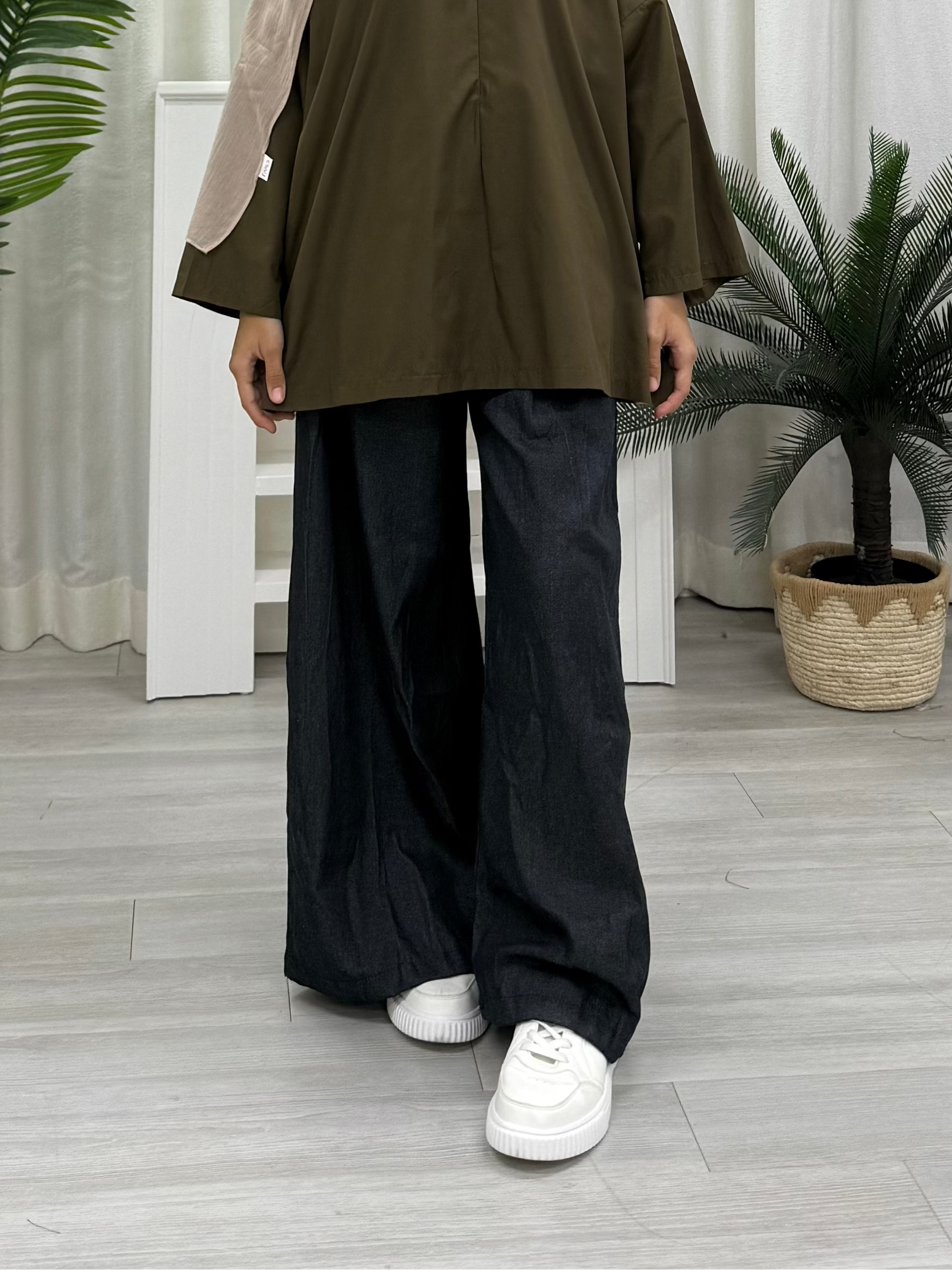 Fina Flare Denim Pants - Free Size Fits upto 2XL