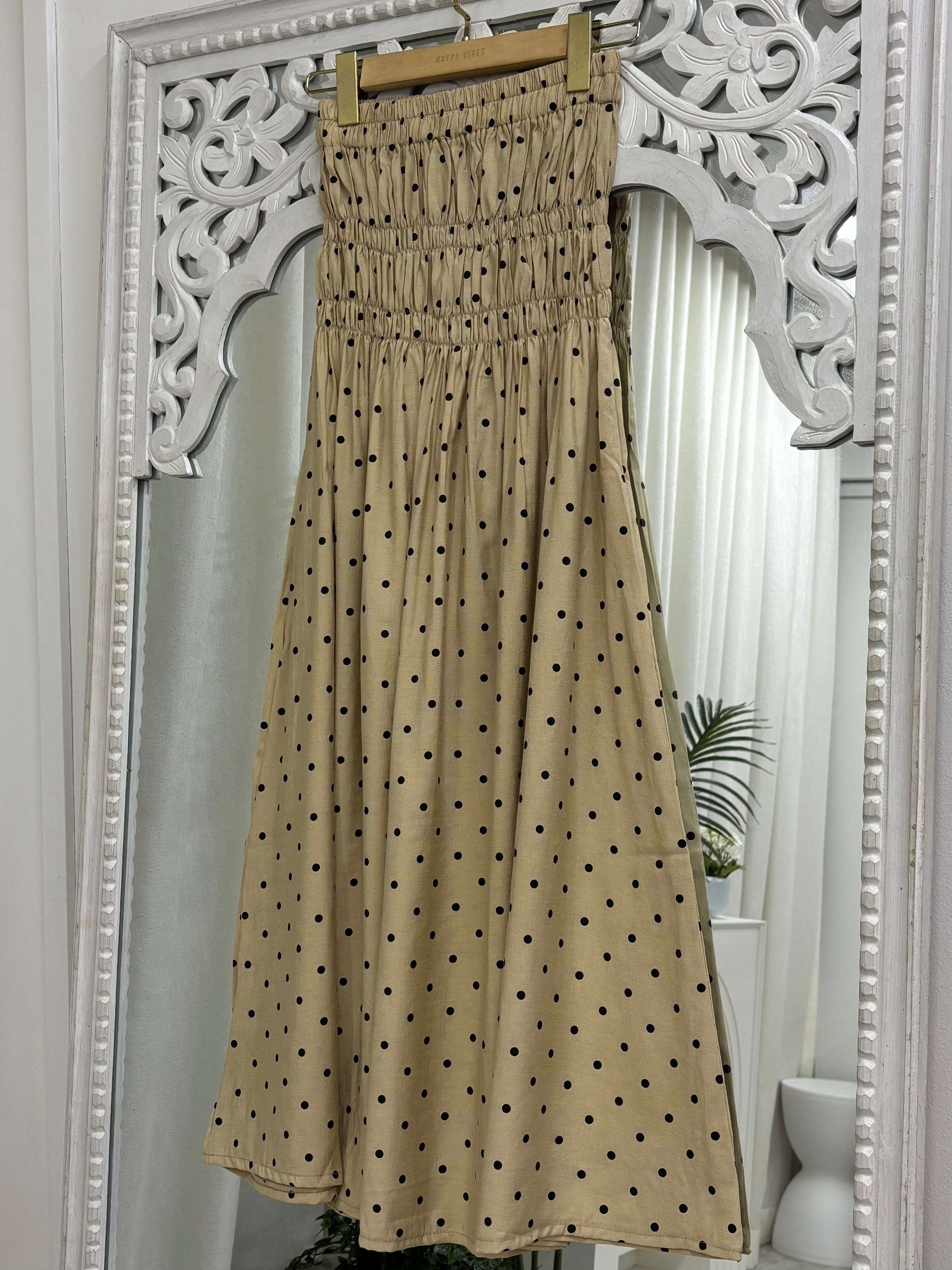 Delisha Smocked Polka Skirt