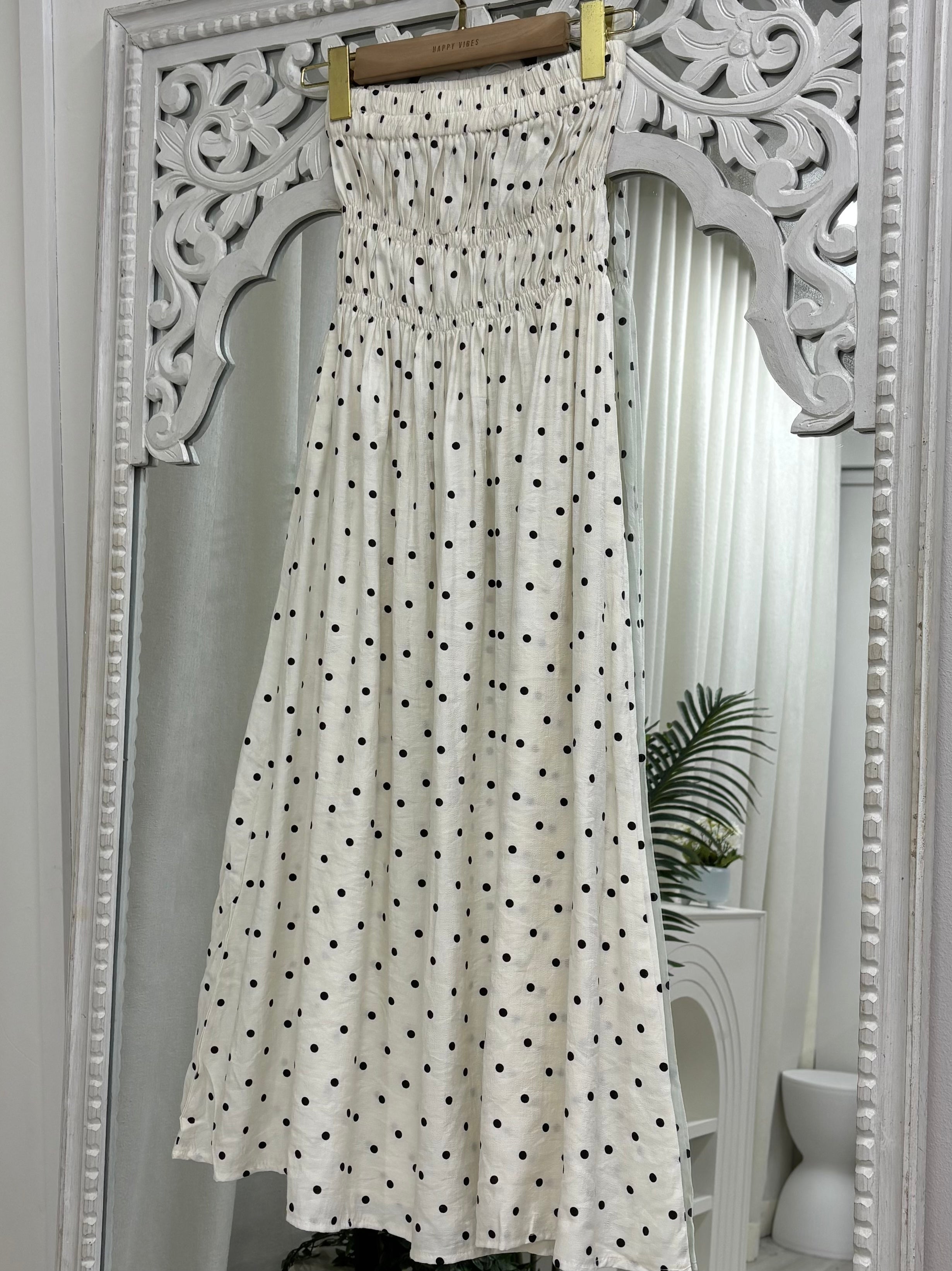 Delisha Smocked Polka Skirt