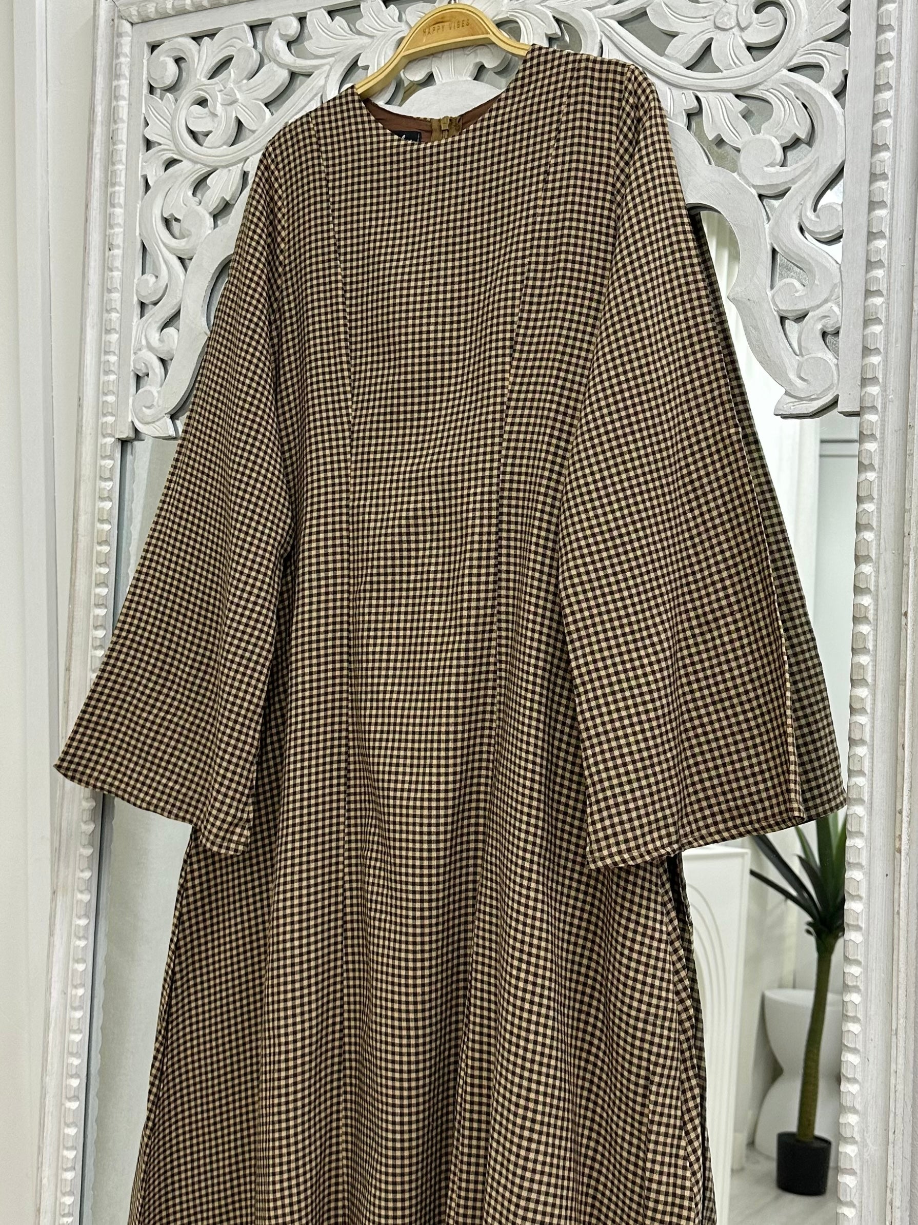 Solenne Corset Dress - Checks