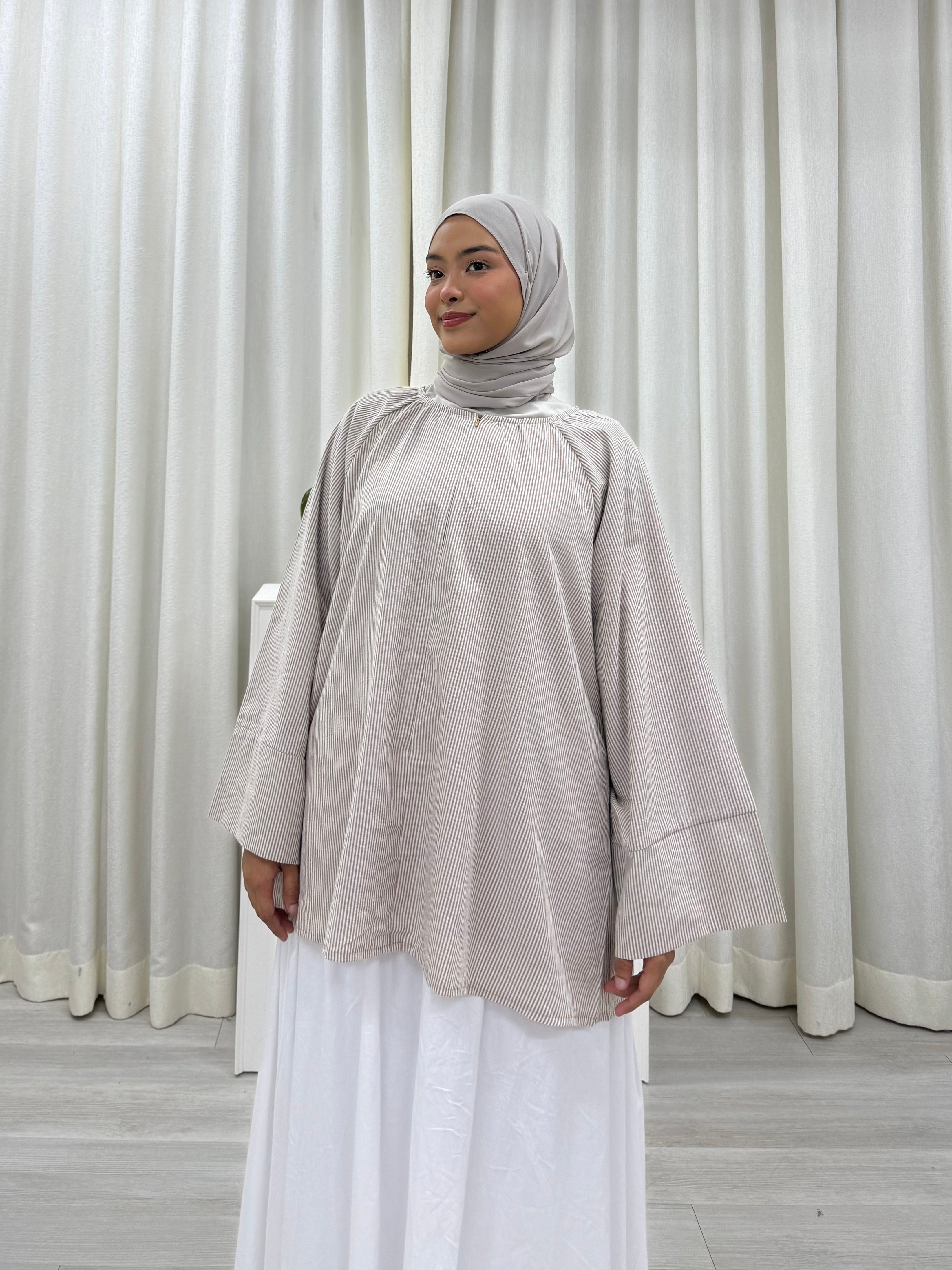 Utcha Ragulan Azure Raglan Stripes Blouse Nursing Friendly – Happy Vibes