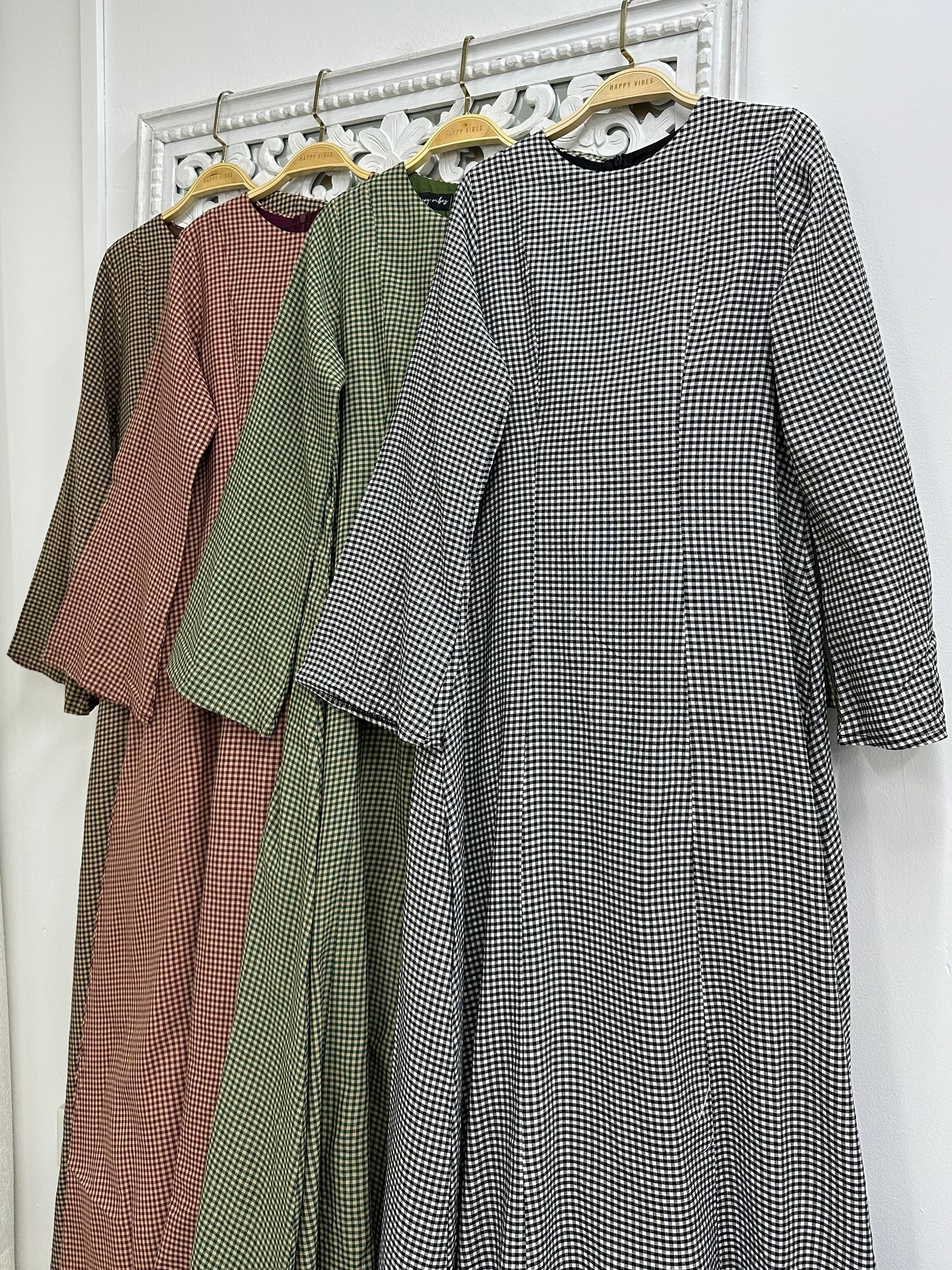 Solenne Corset Dress - Checks