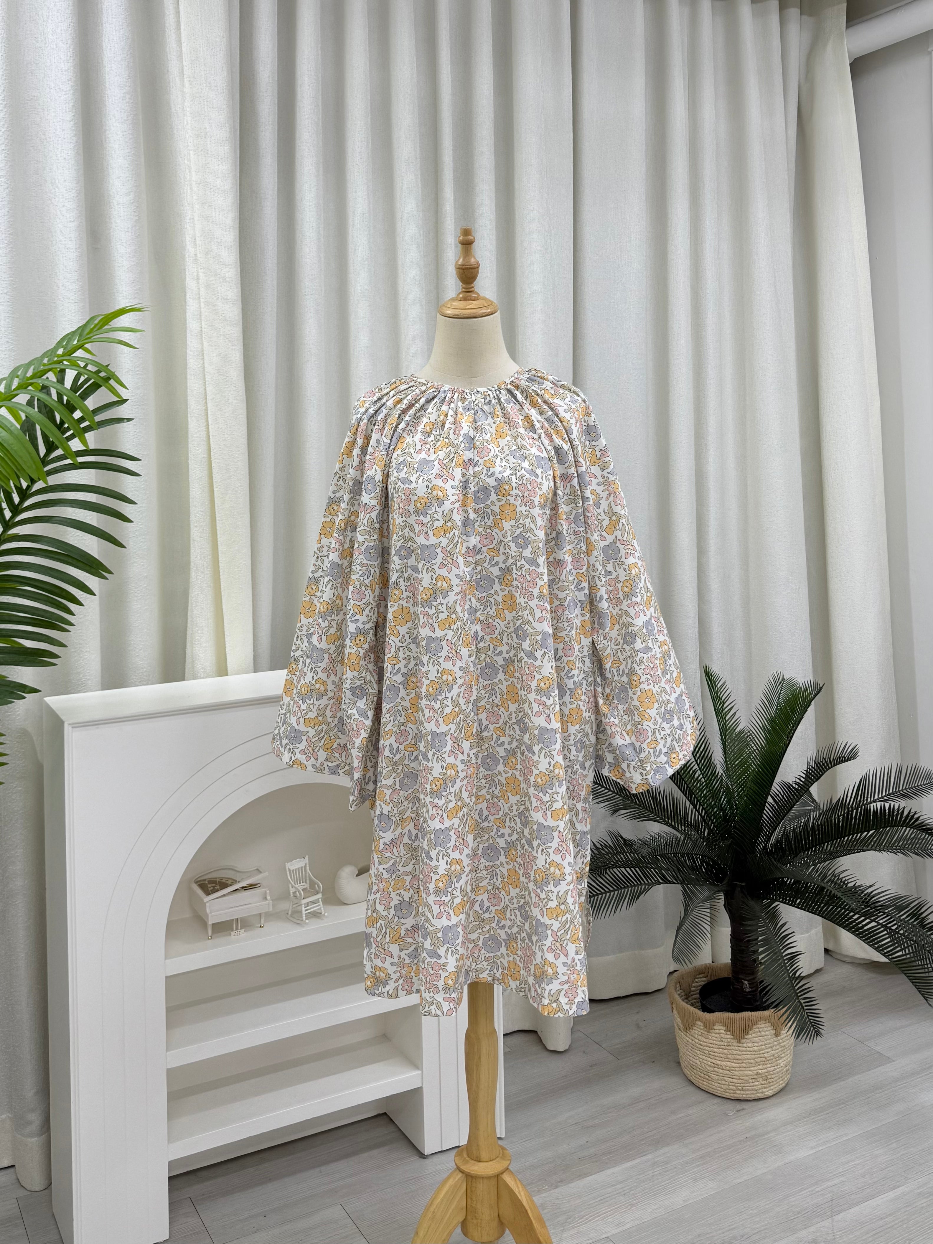Oversized Cotton Raglan Tunic