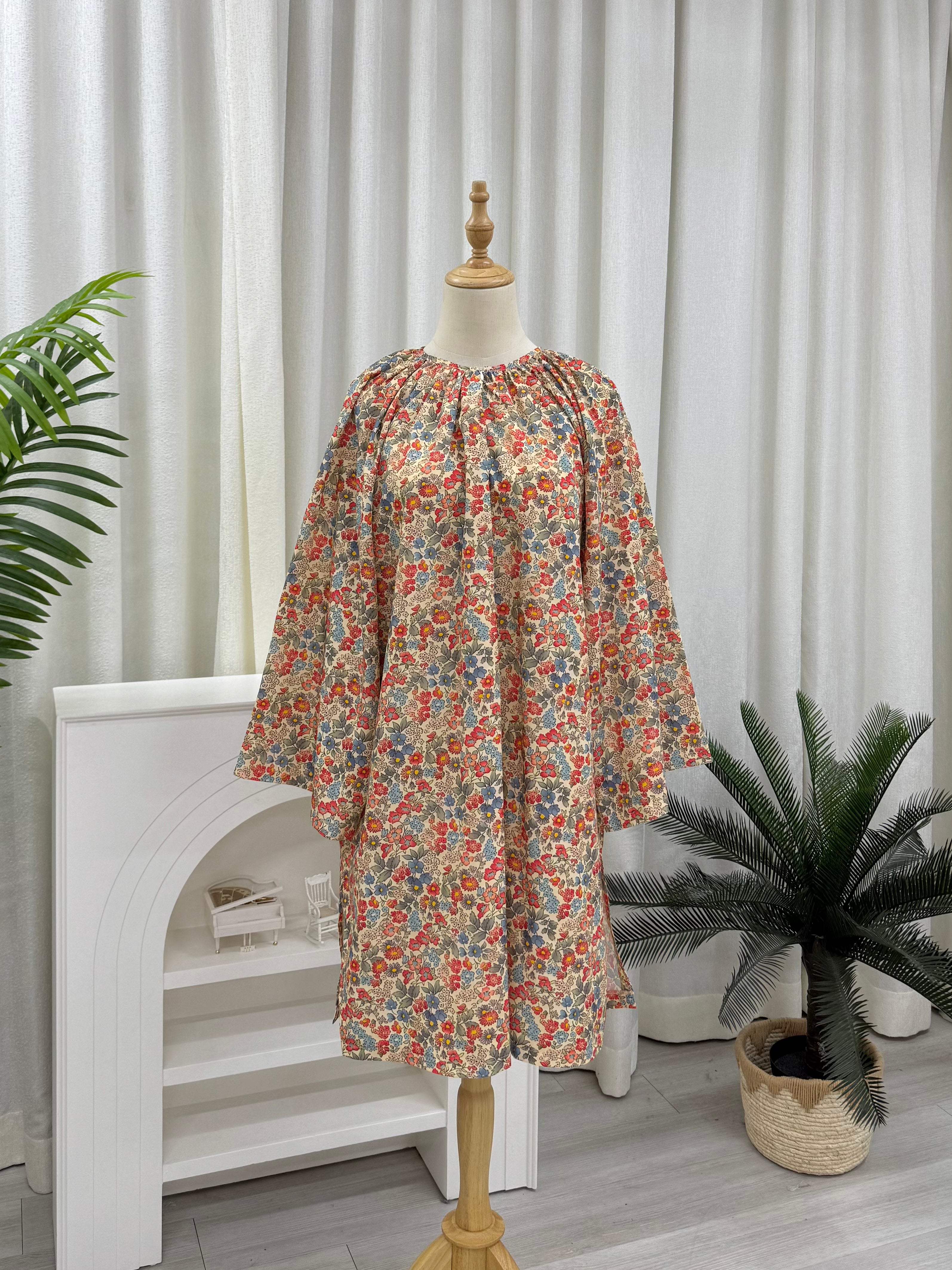 Oversized Cotton Raglan Tunic