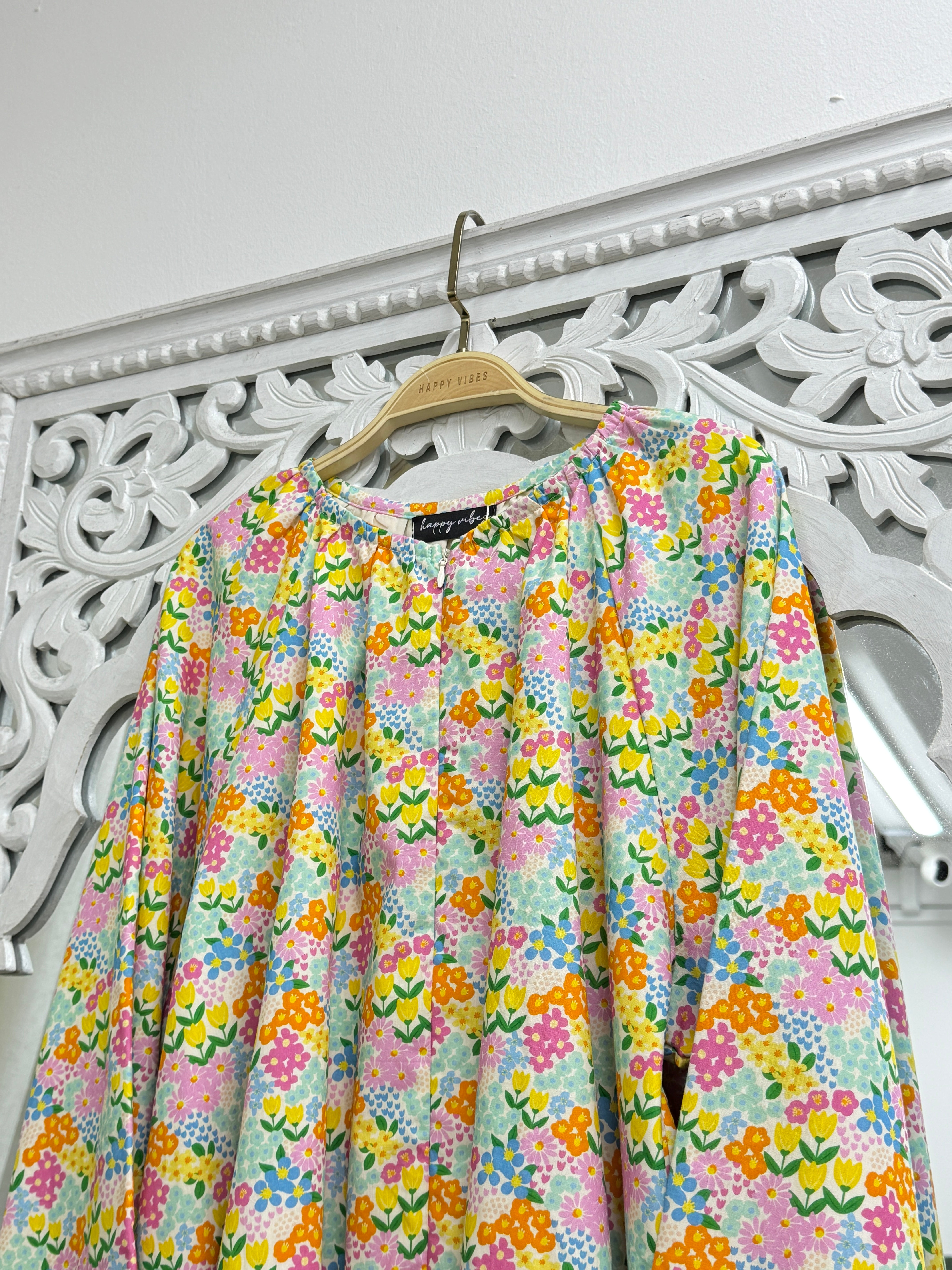 Azure Raglan Cotton Blouse