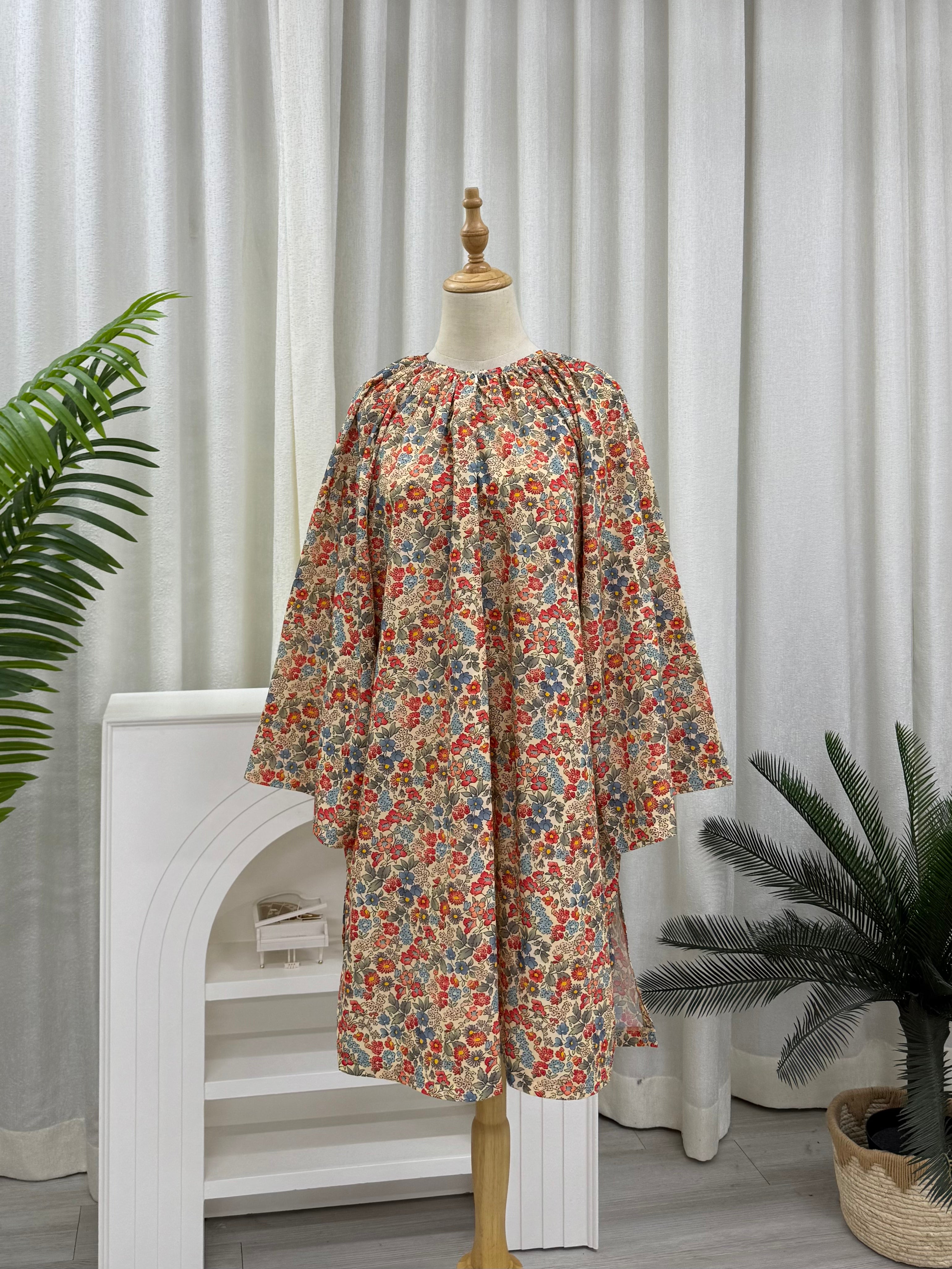 Oversized Cotton Raglan Tunic