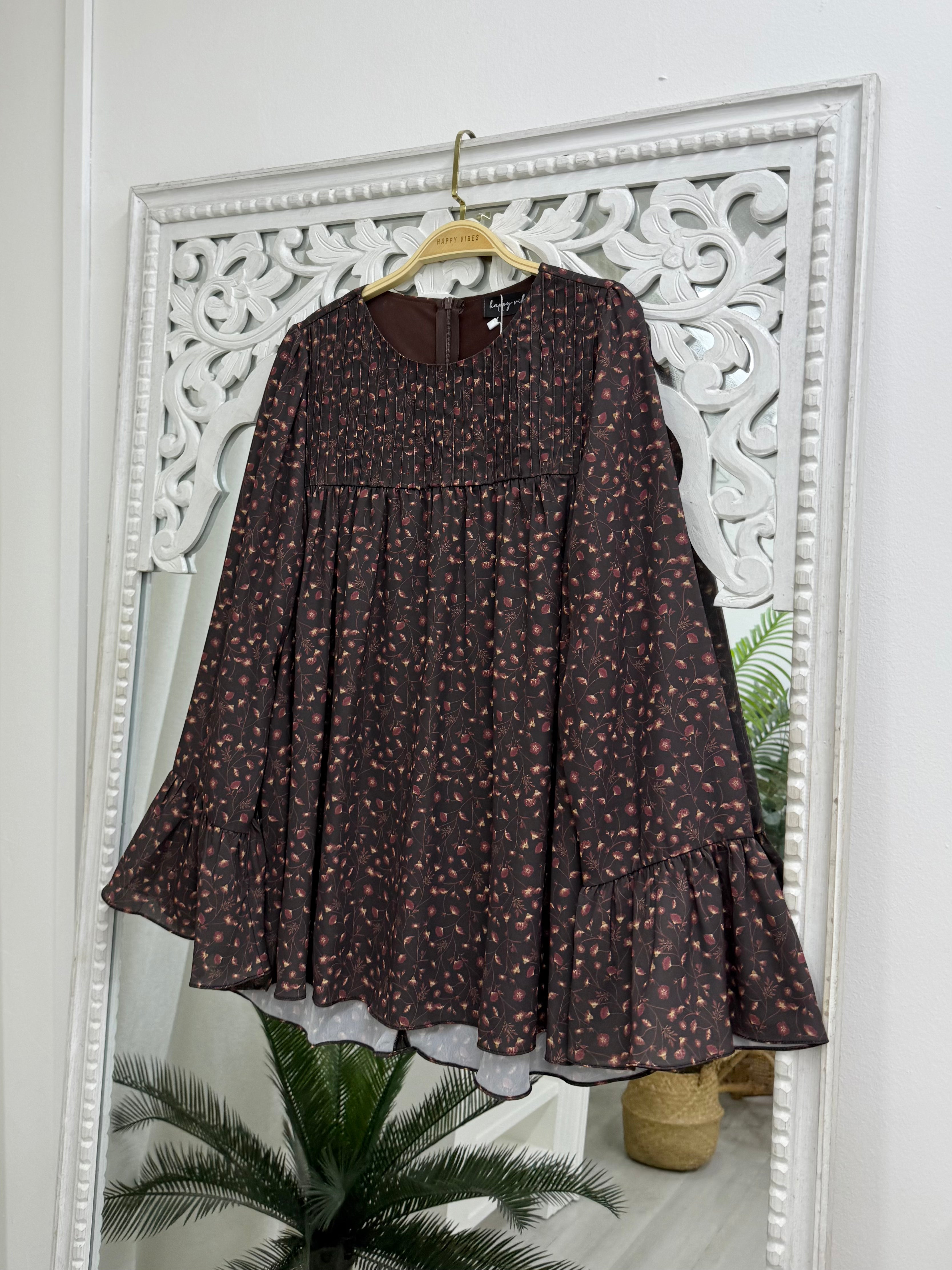 Ethereal Printed Flounce Top