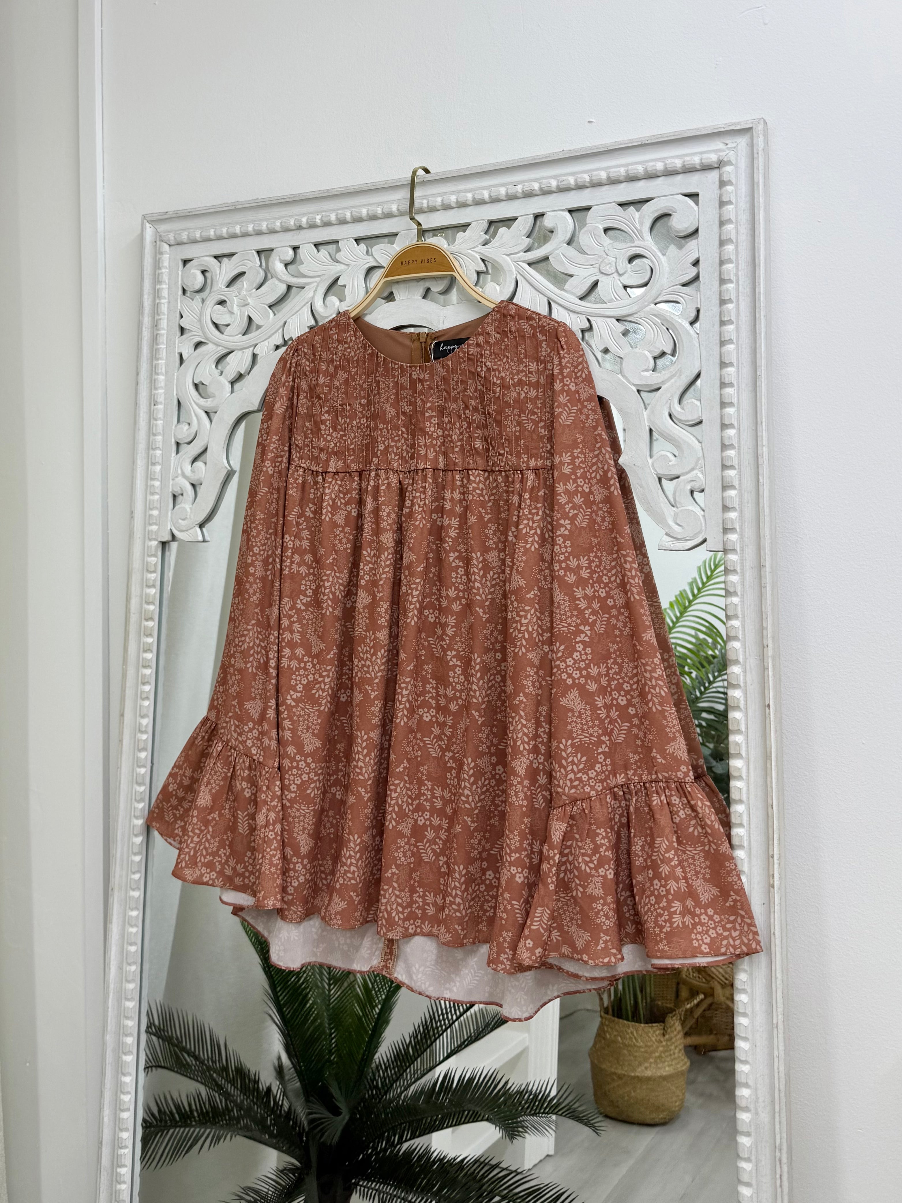 Ethereal Printed Flounce Top