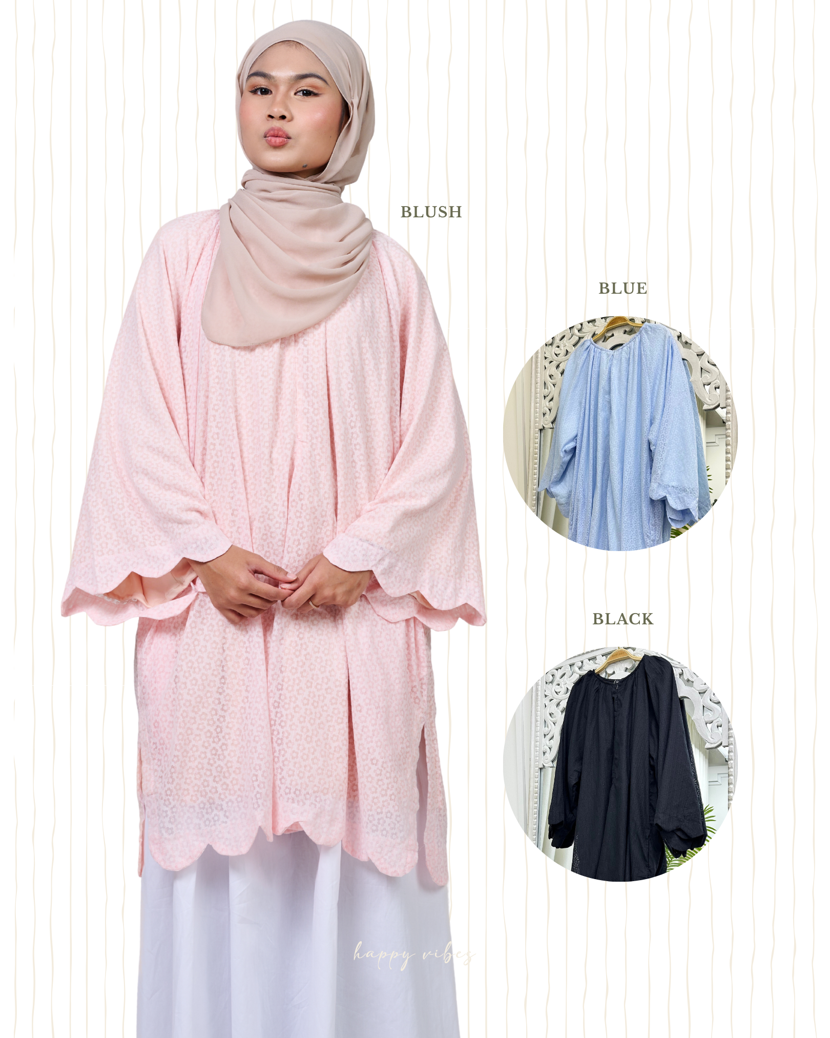 Scallop Tunic Lineup - Daisies Pockets