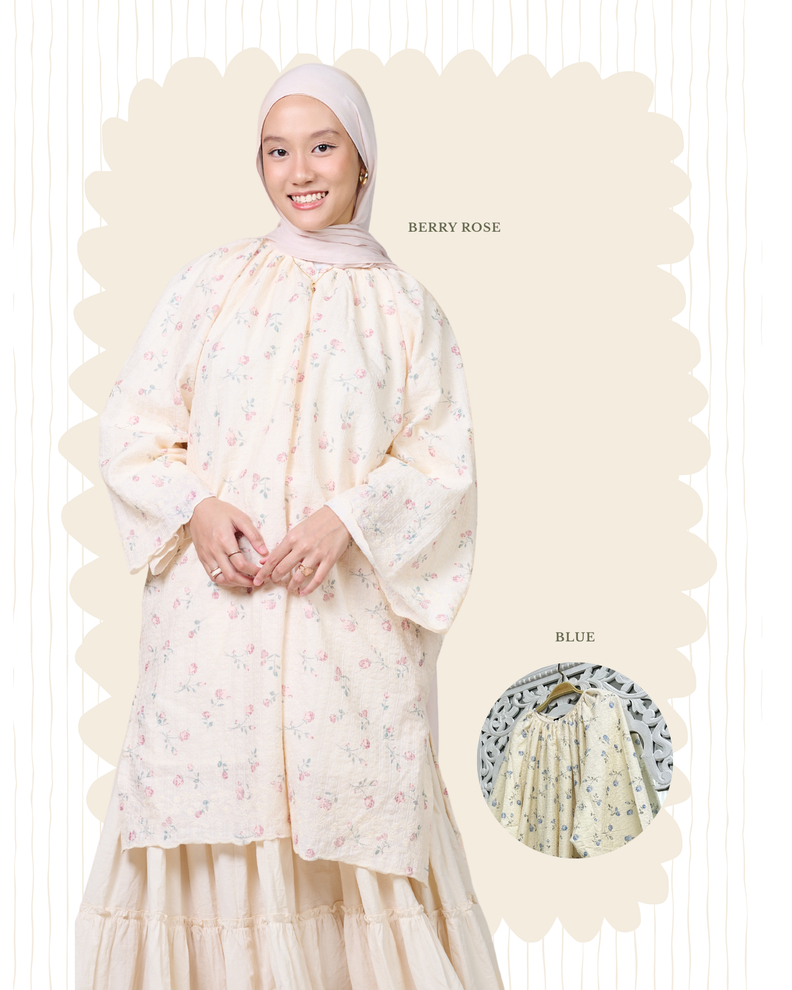 Raglan Tunic Series - Roses HV Label