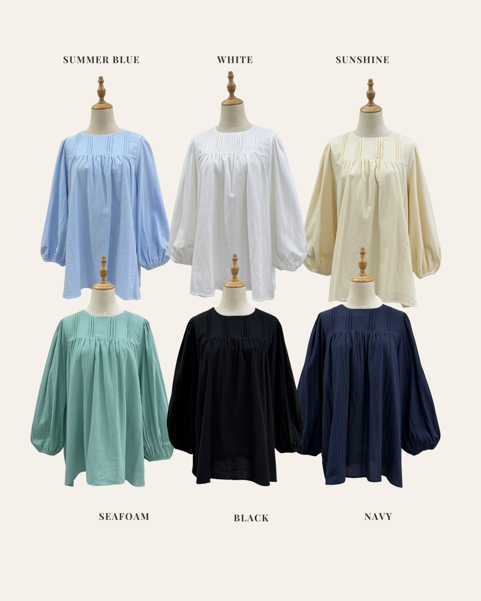 Qiara Pleats Plain Top