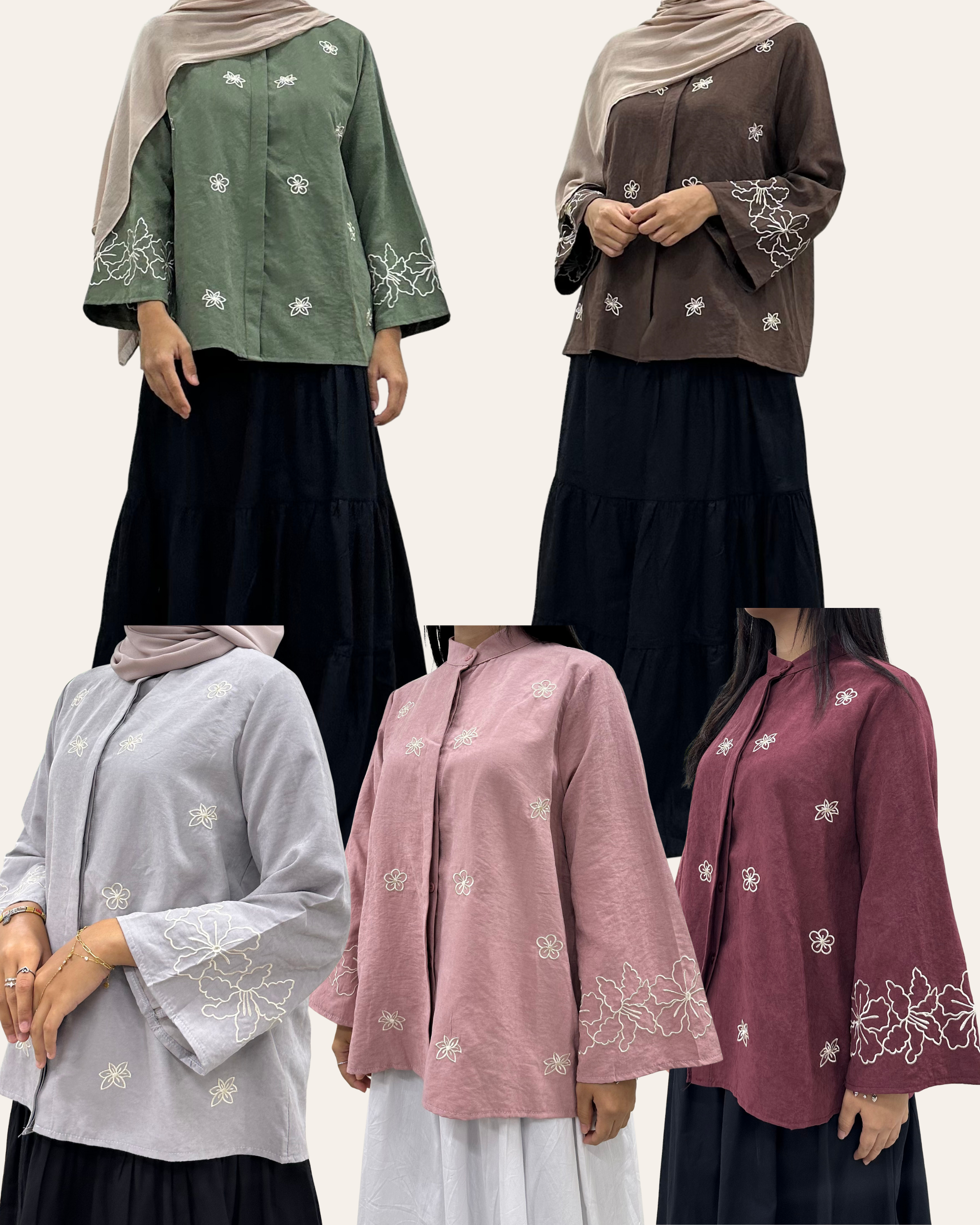 Lily Bloom Kurung Top - Button
